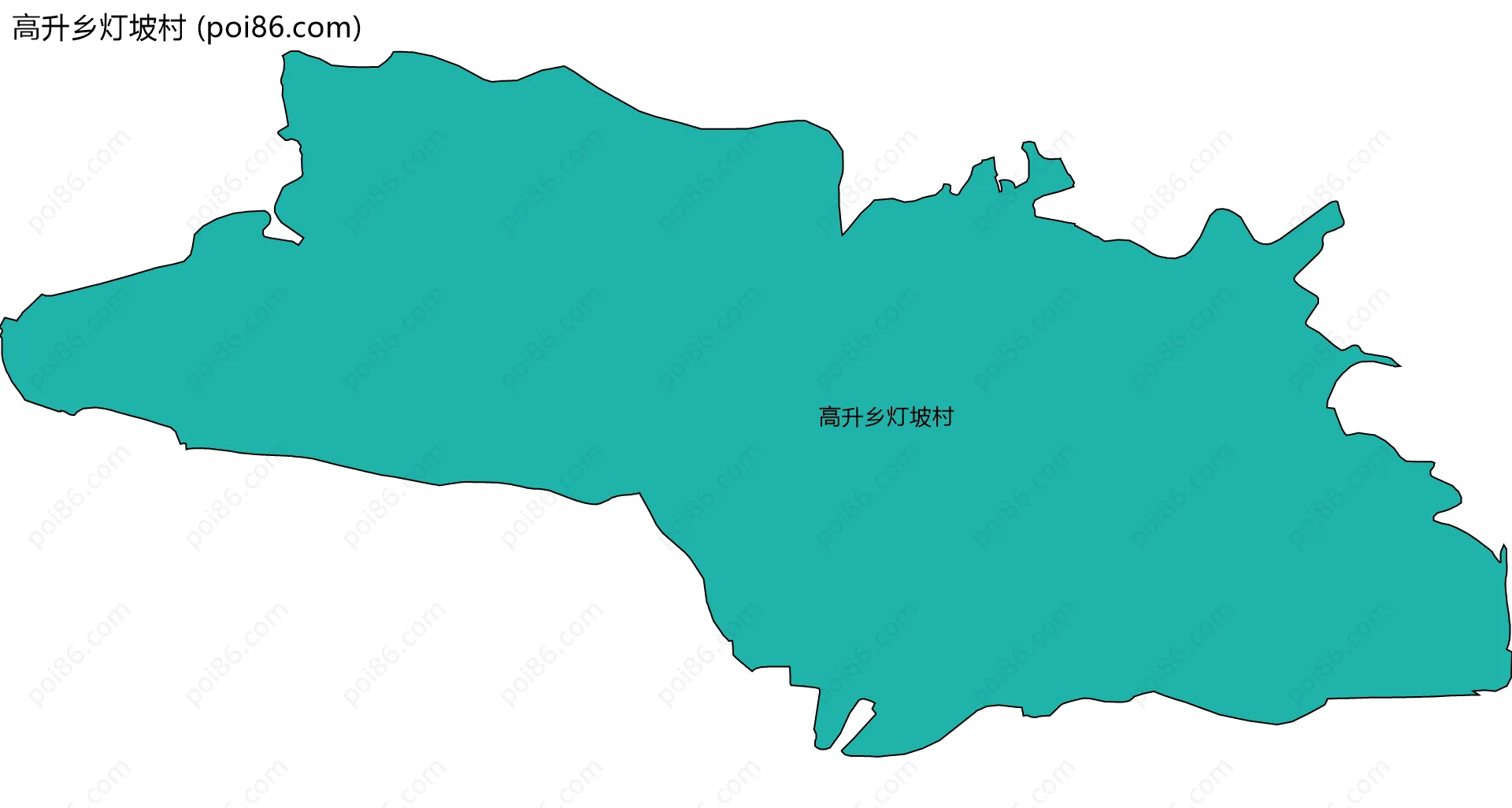 高升乡灯坡村边界地图