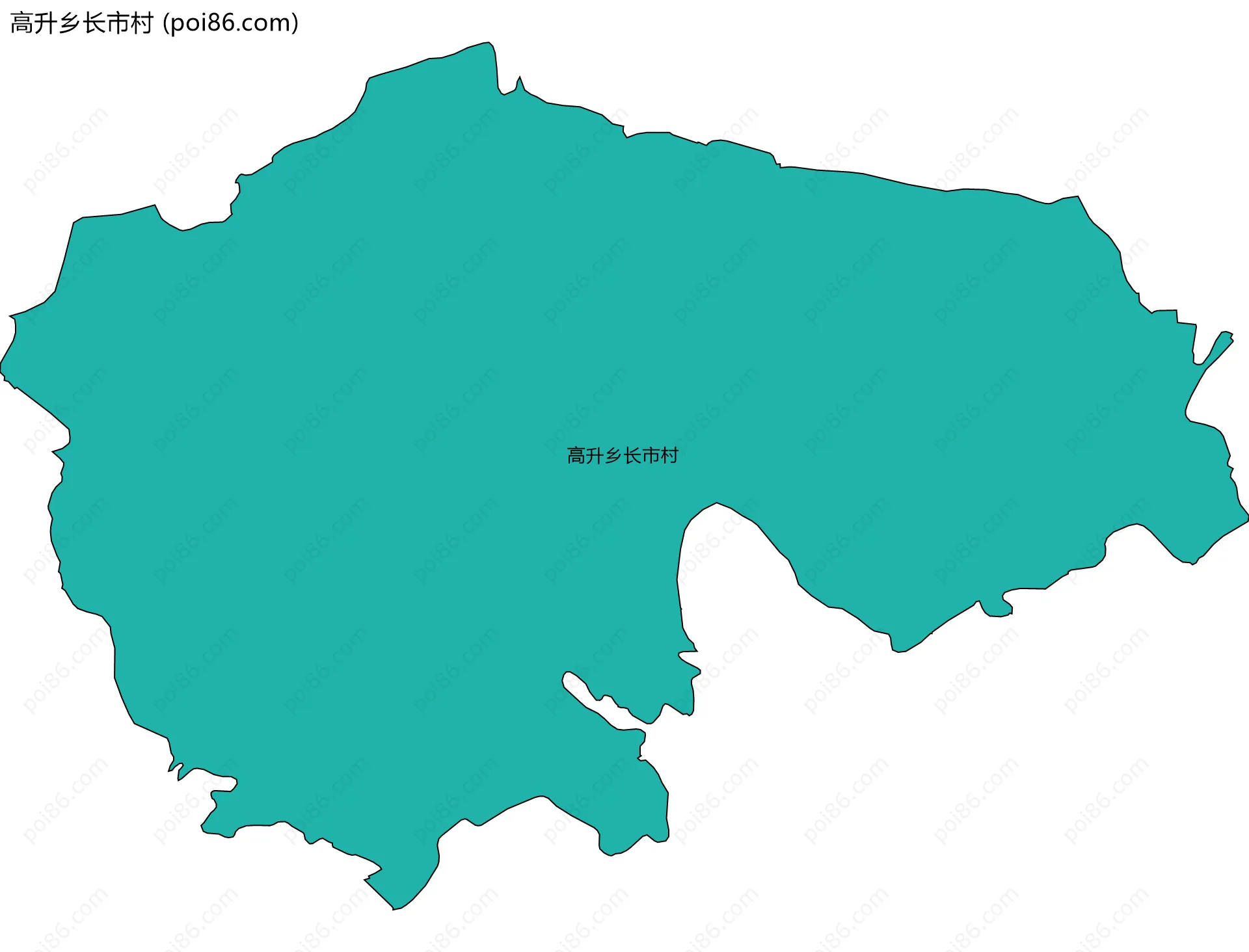 高升乡长市村边界地图