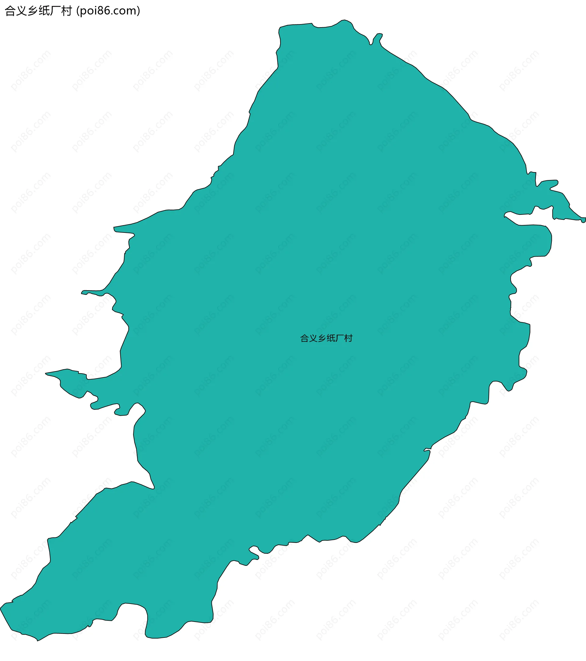 合义乡纸厂村边界地图