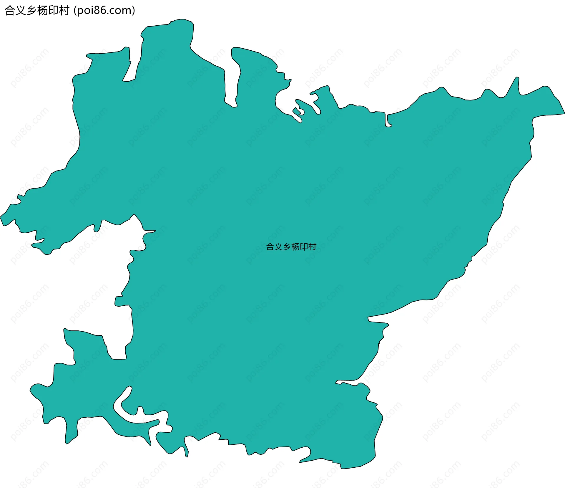合义乡杨印村边界地图