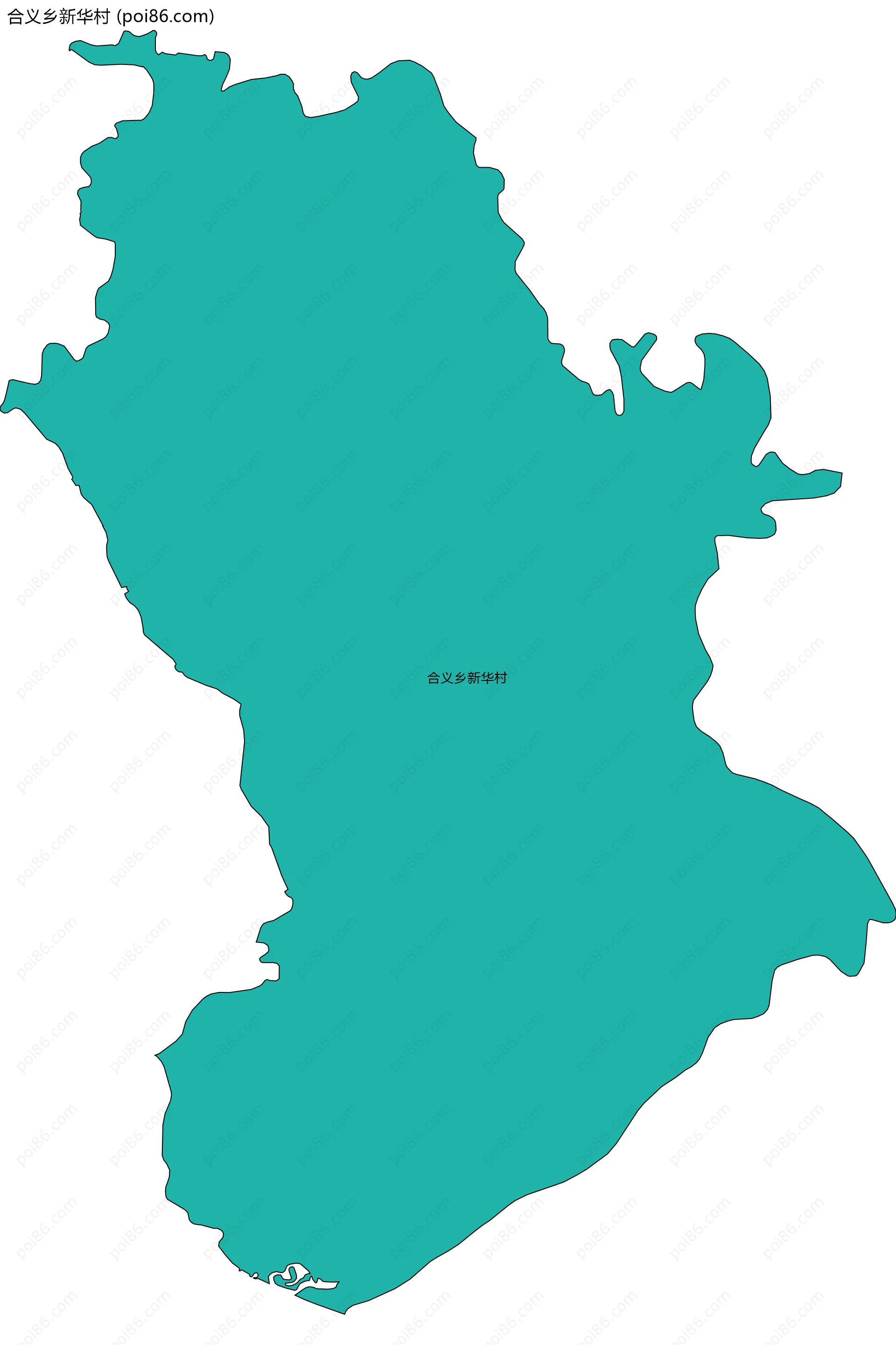 合义乡新华村边界地图