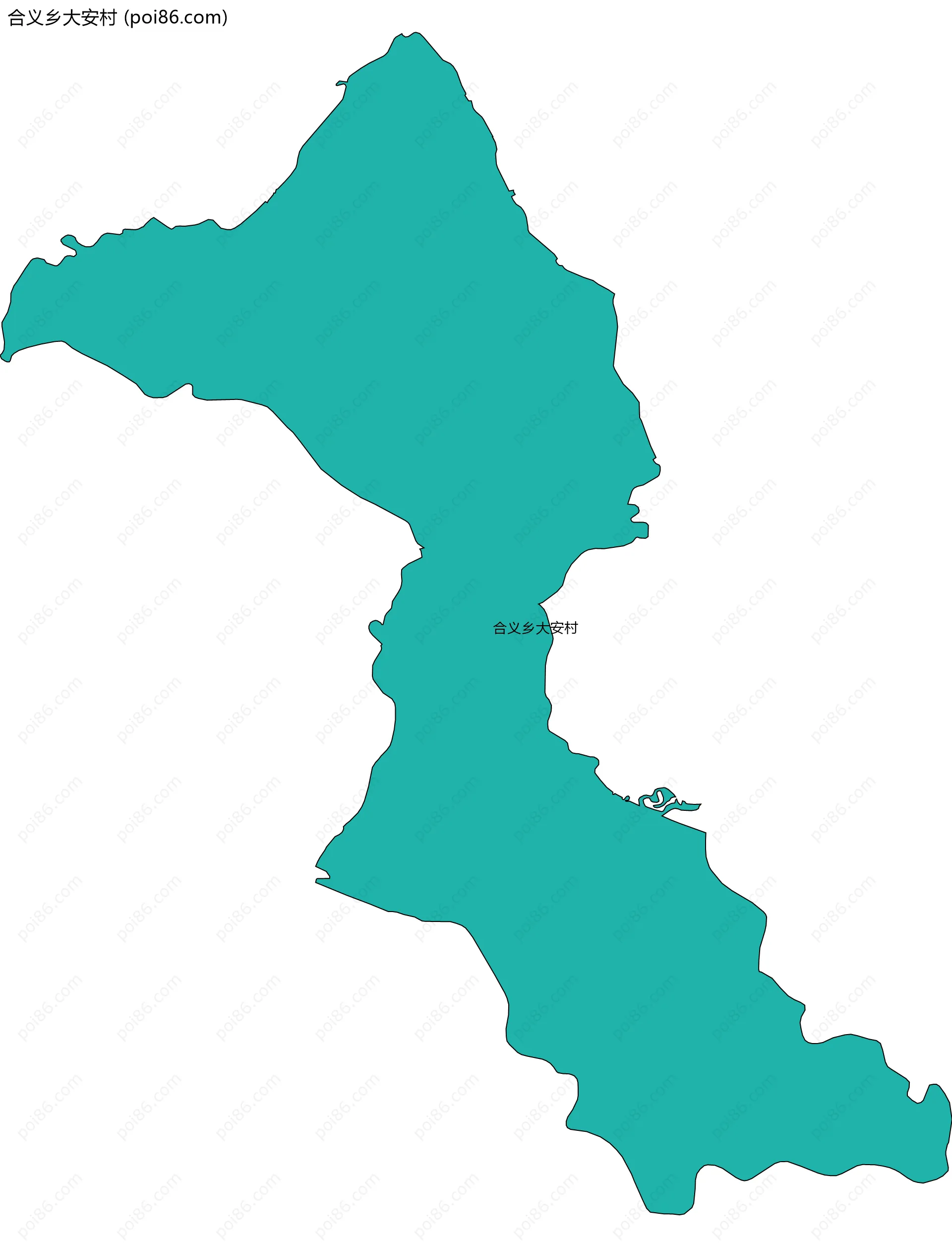 合义乡大安村边界地图