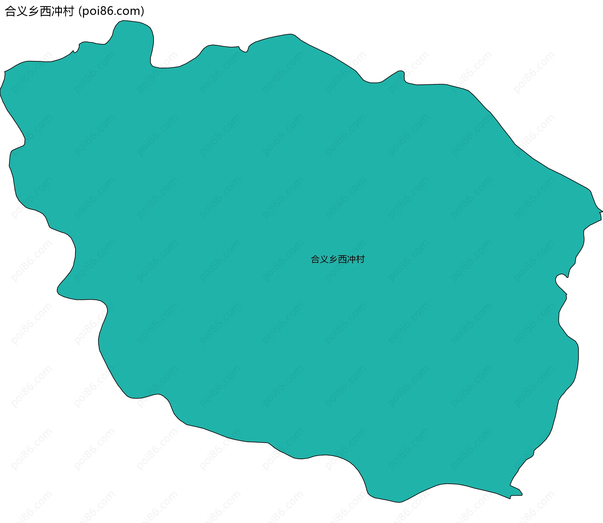 合义乡西冲村边界地图