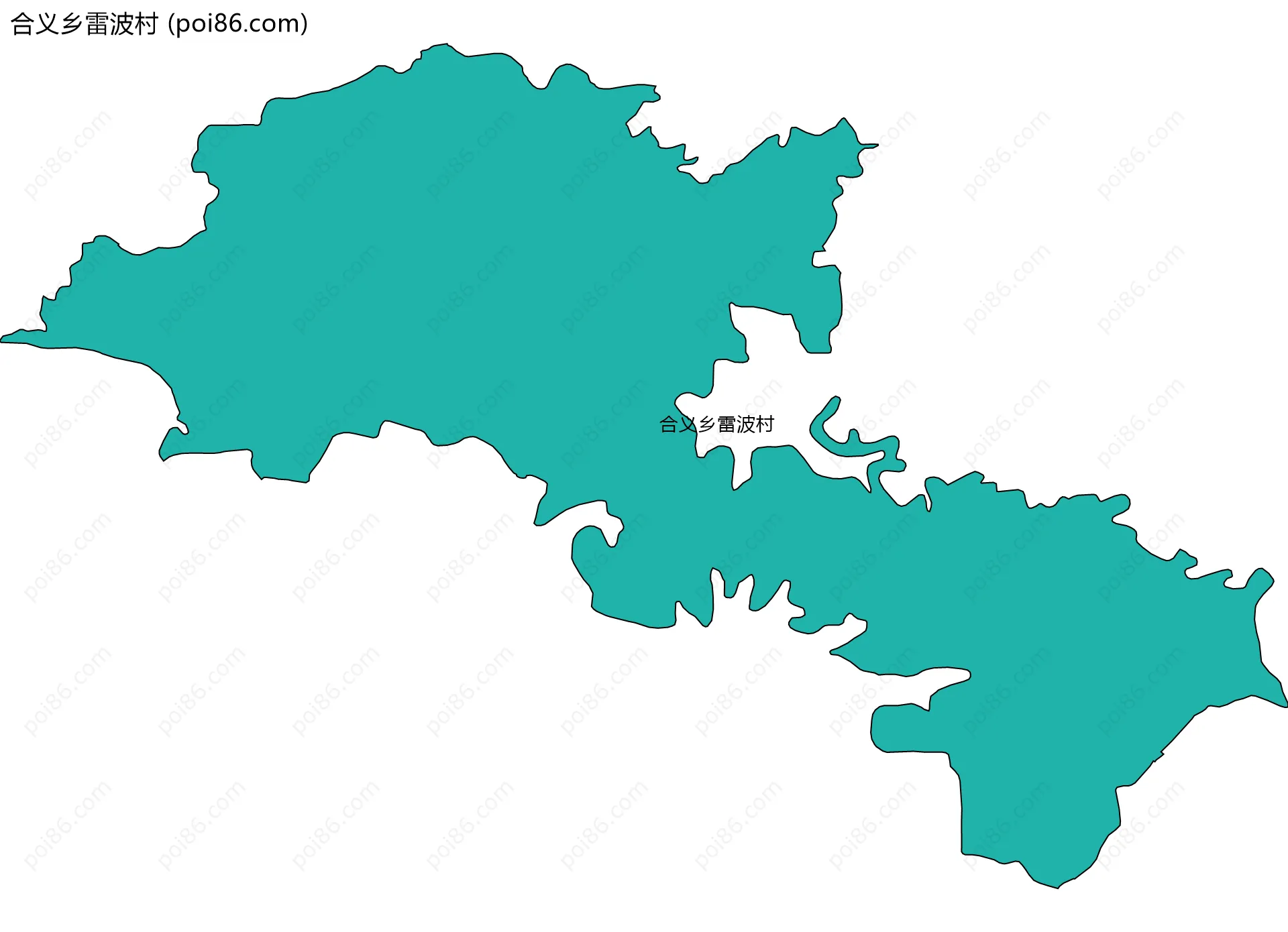 合义乡雷波村边界地图