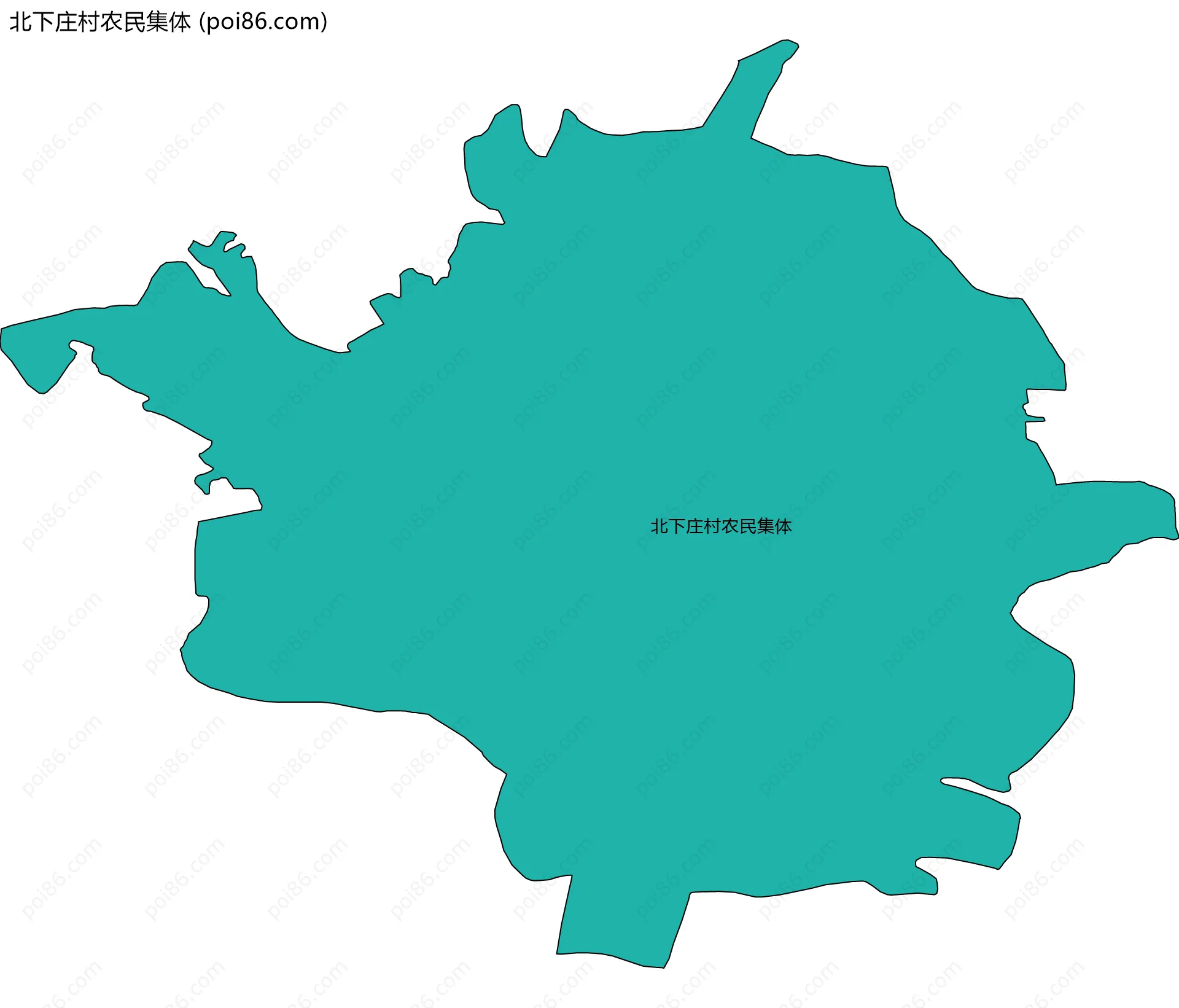 北下庄村农民集体边界地图