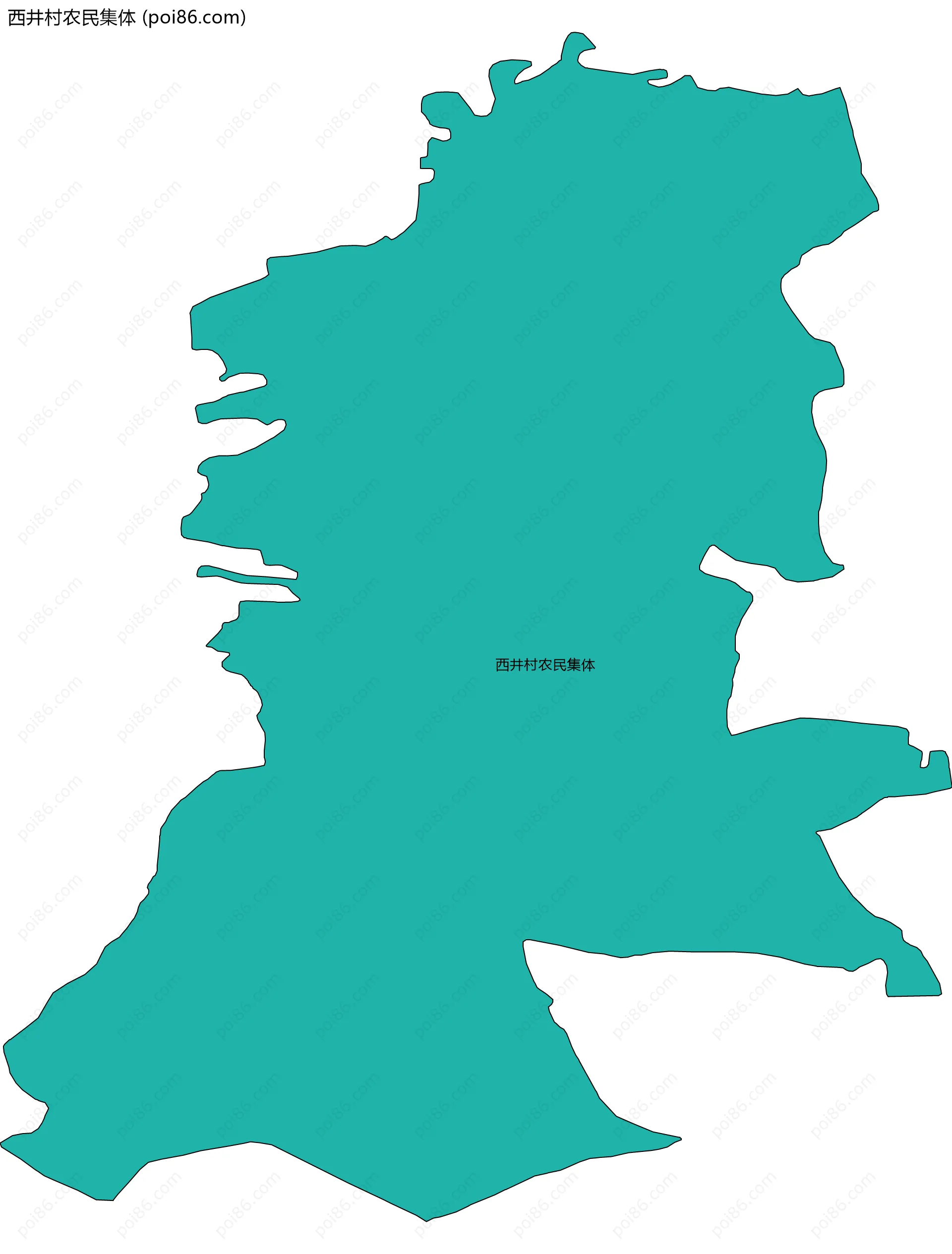 西井村农民集体边界地图