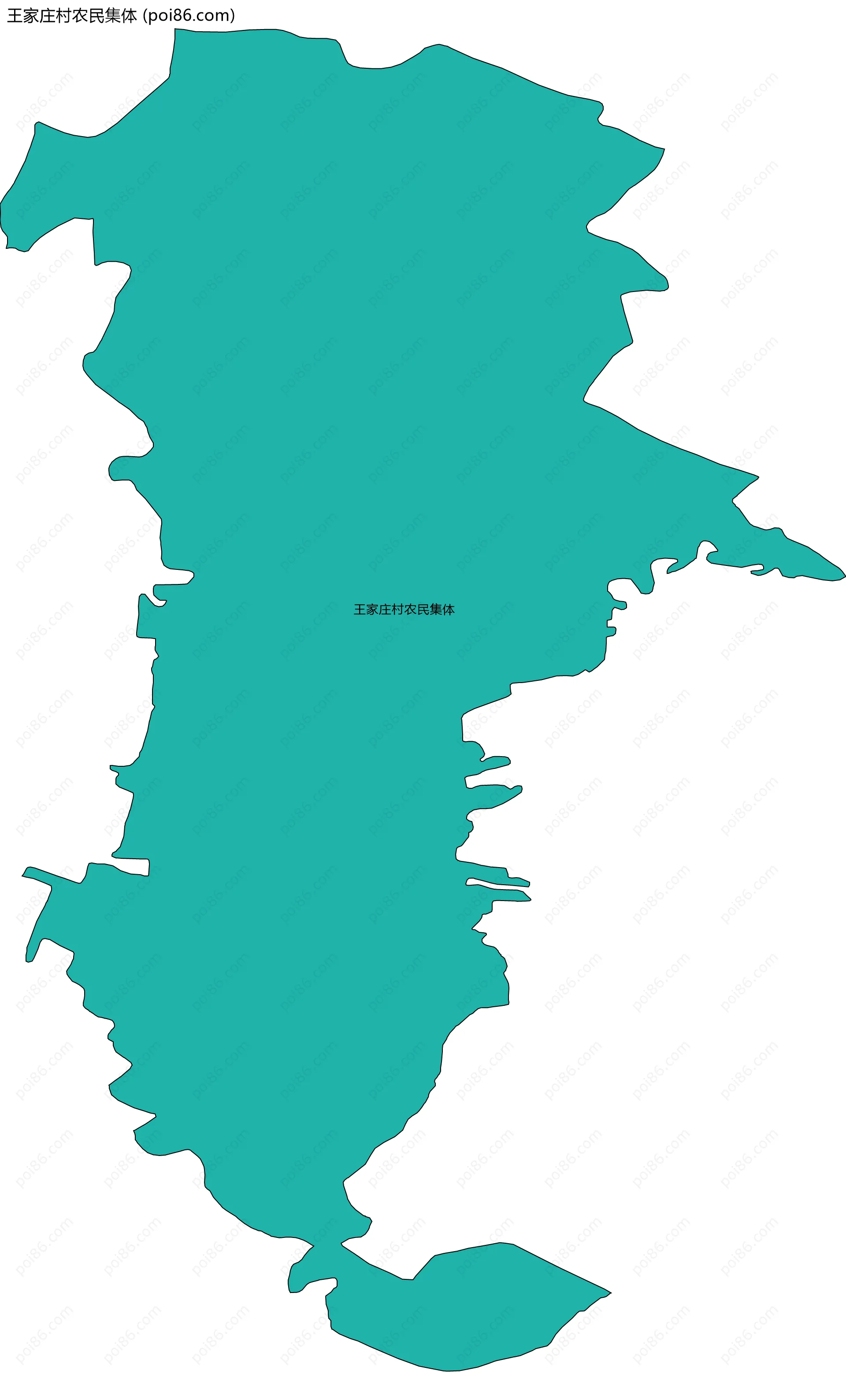 王家庄村农民集体边界地图