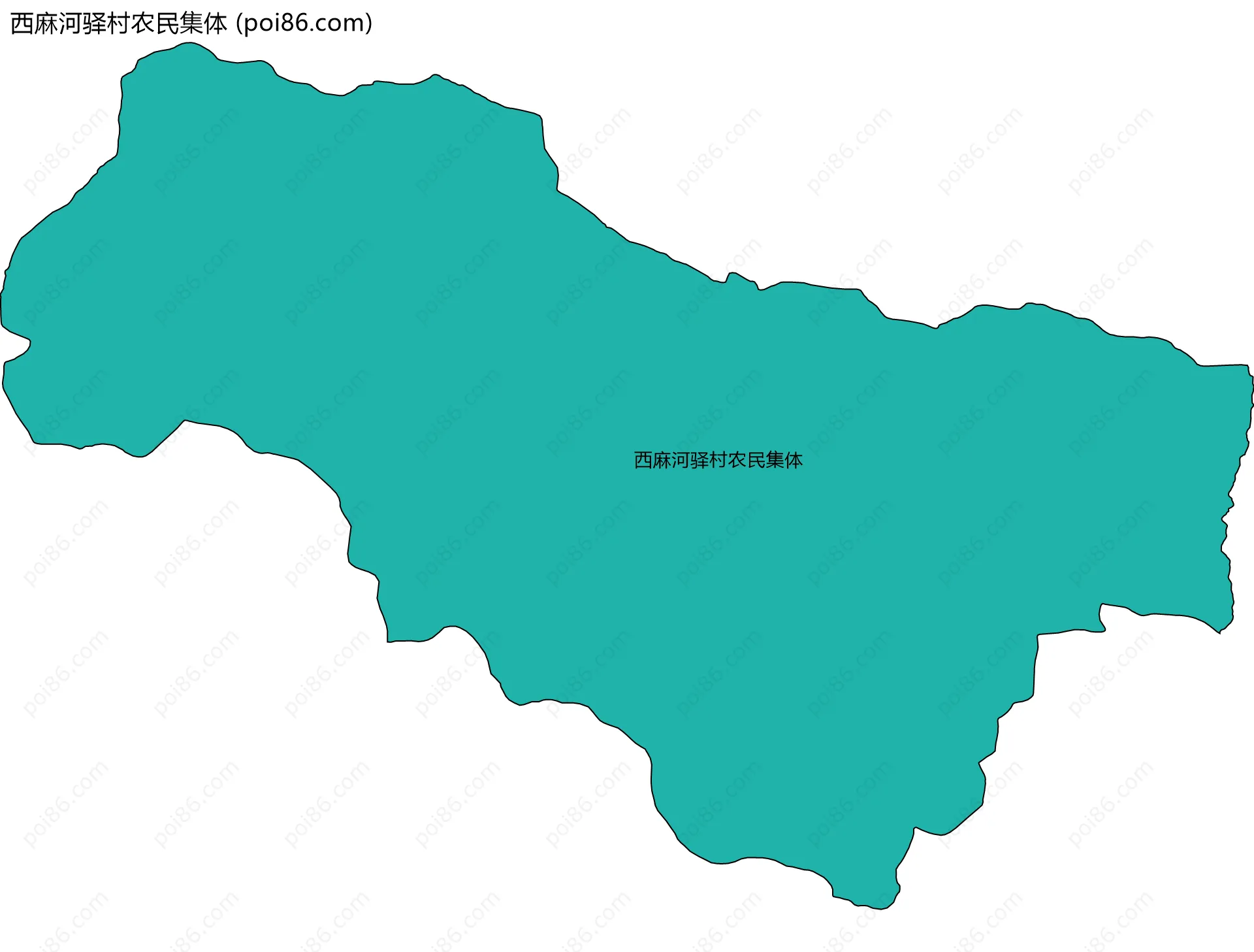 西麻河驿村农民集体边界地图