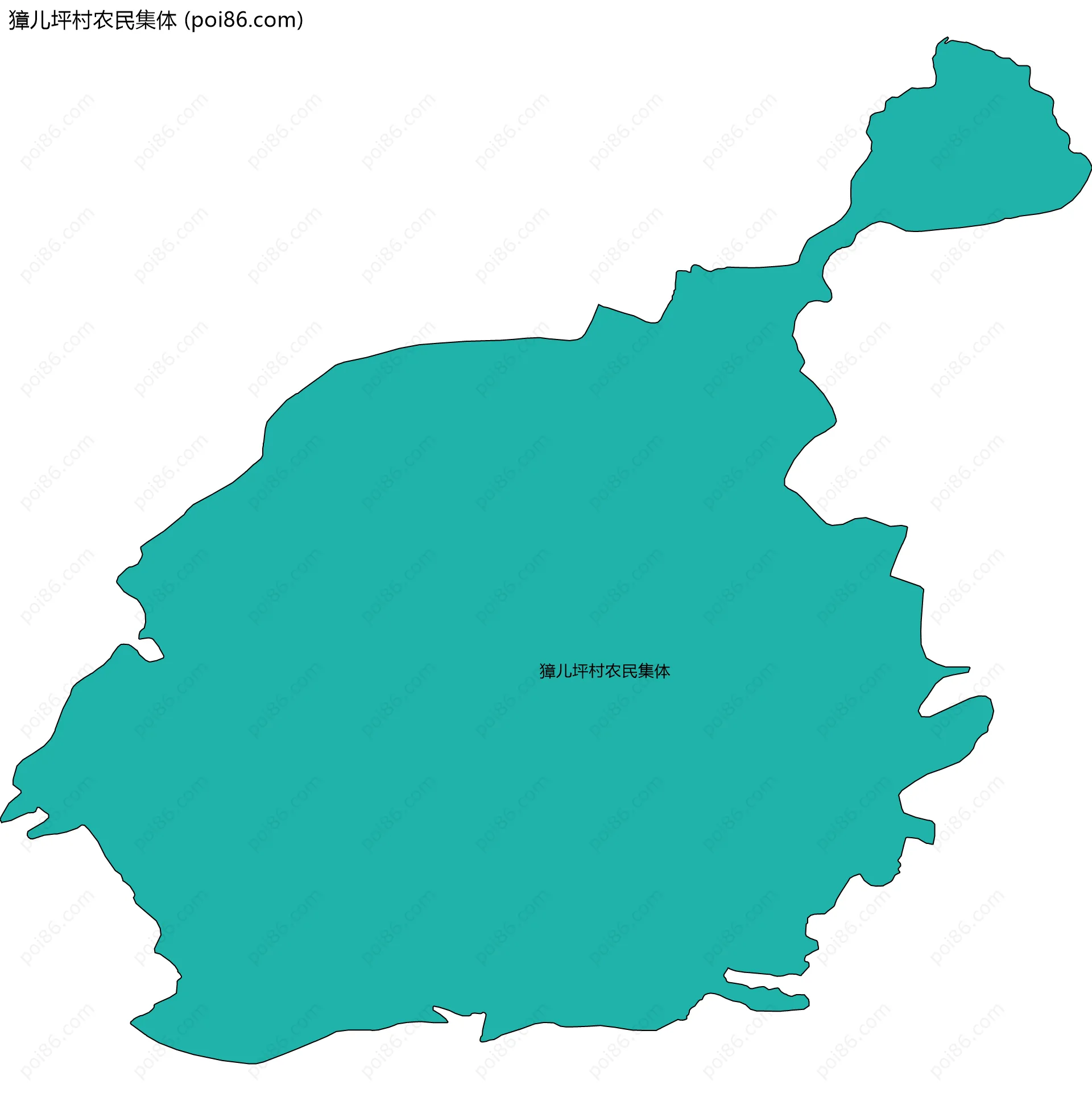 獐儿坪村农民集体边界地图