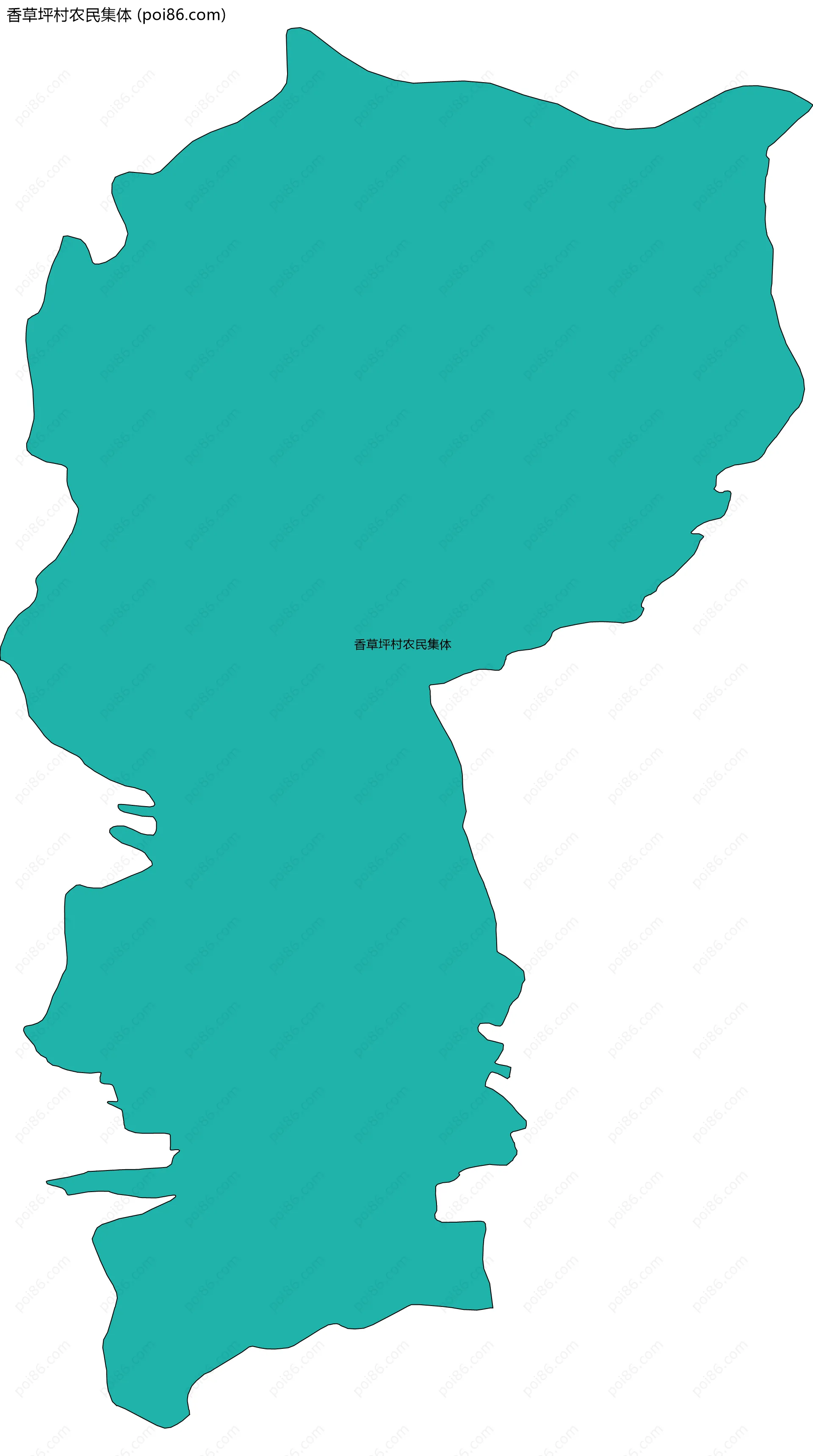 香草坪村农民集体边界地图