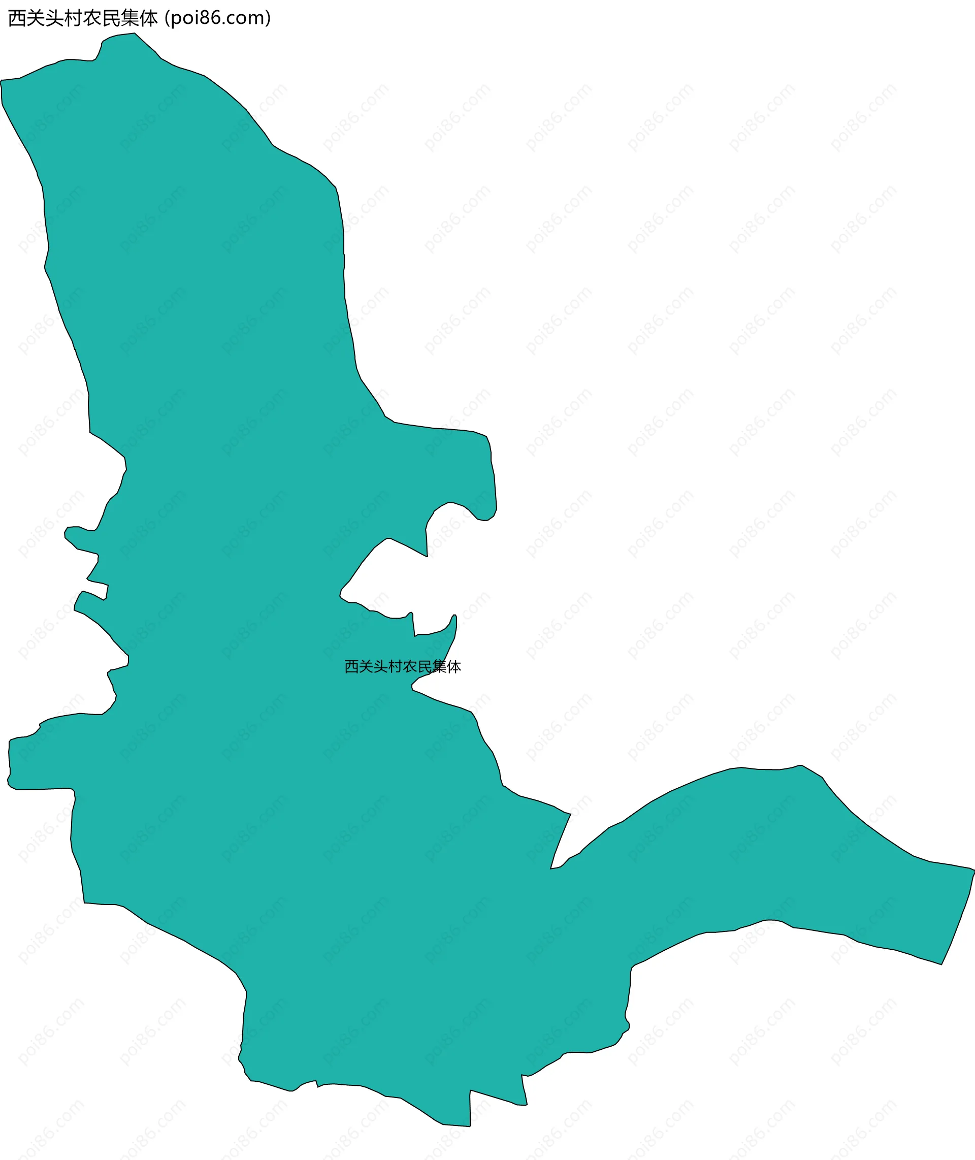 西关头村农民集体边界地图