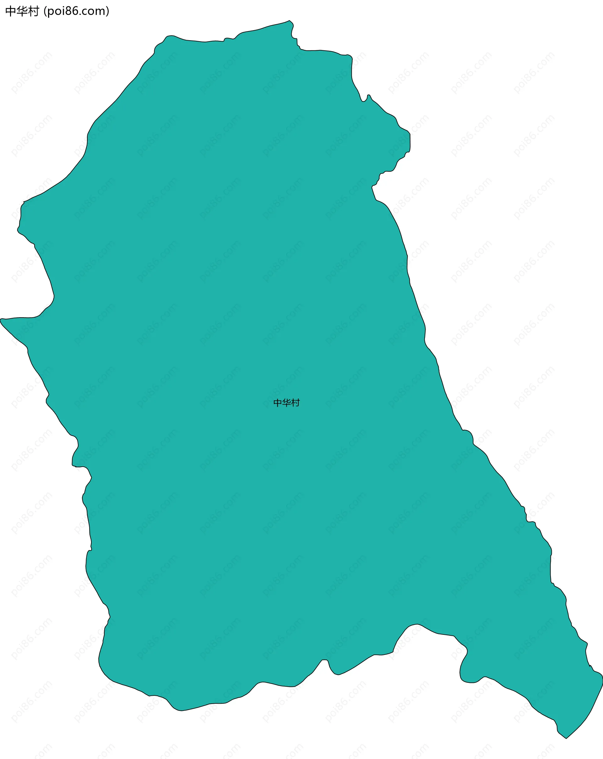 中华村边界地图