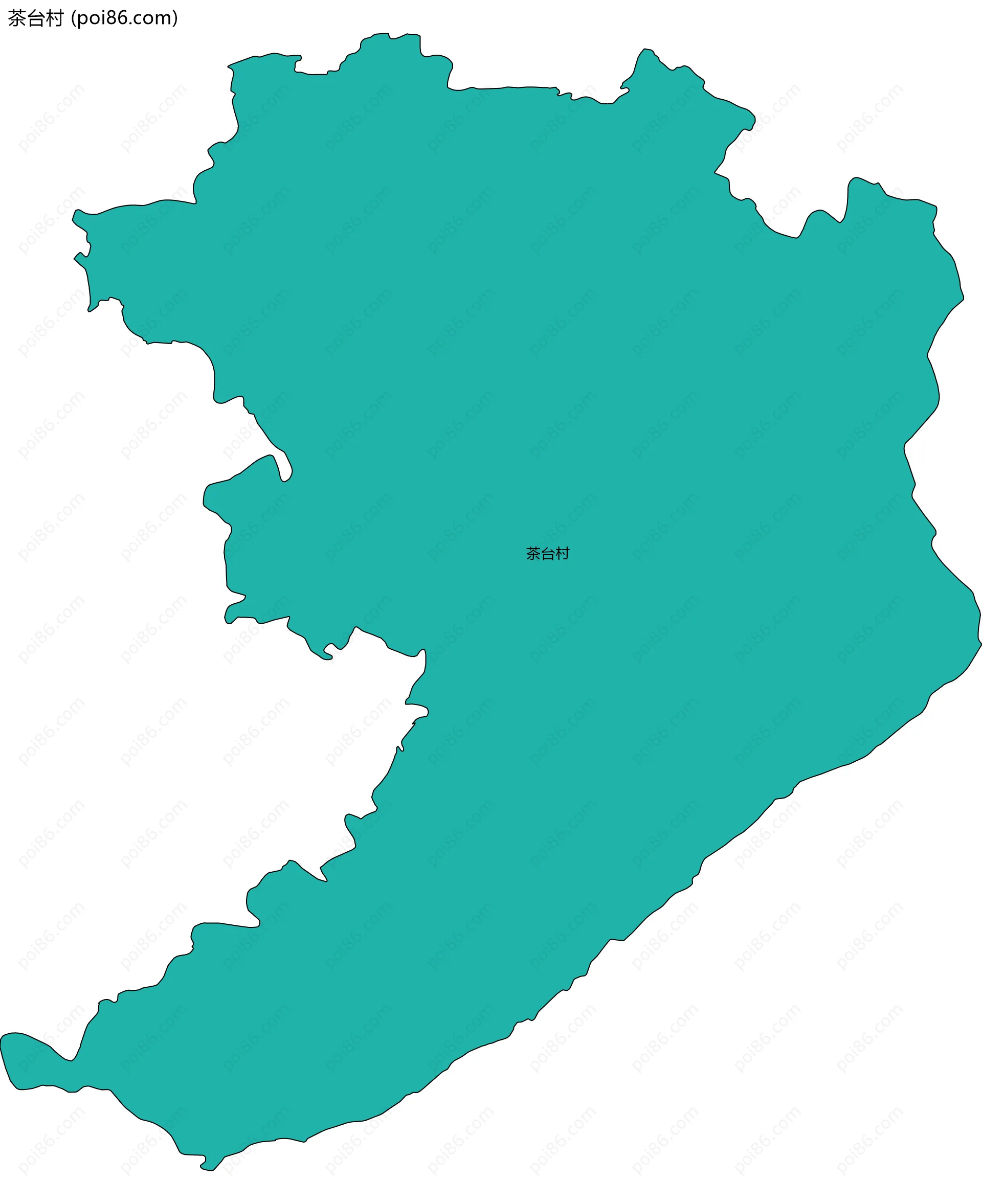 茶台村边界地图