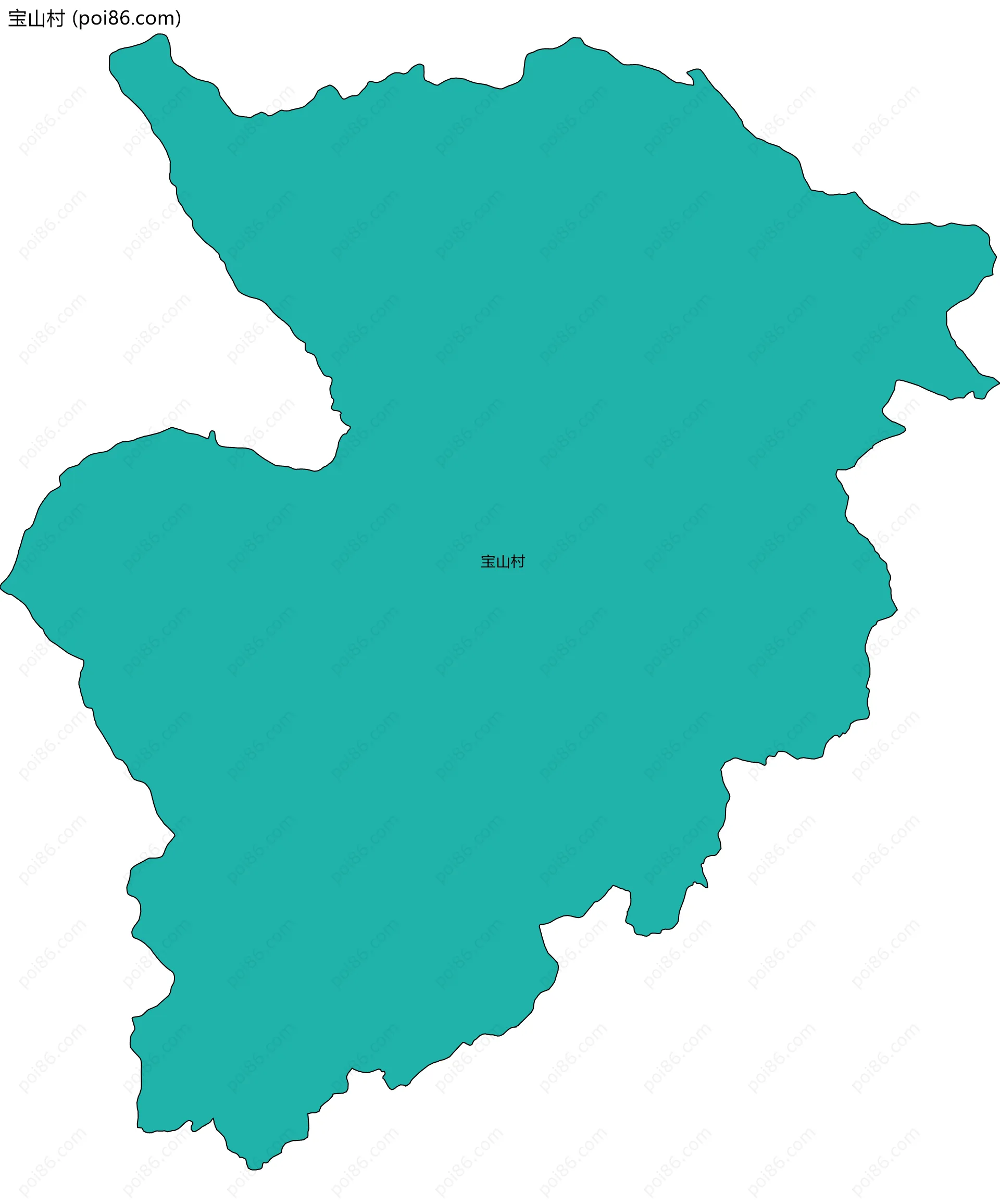 宝山村边界地图