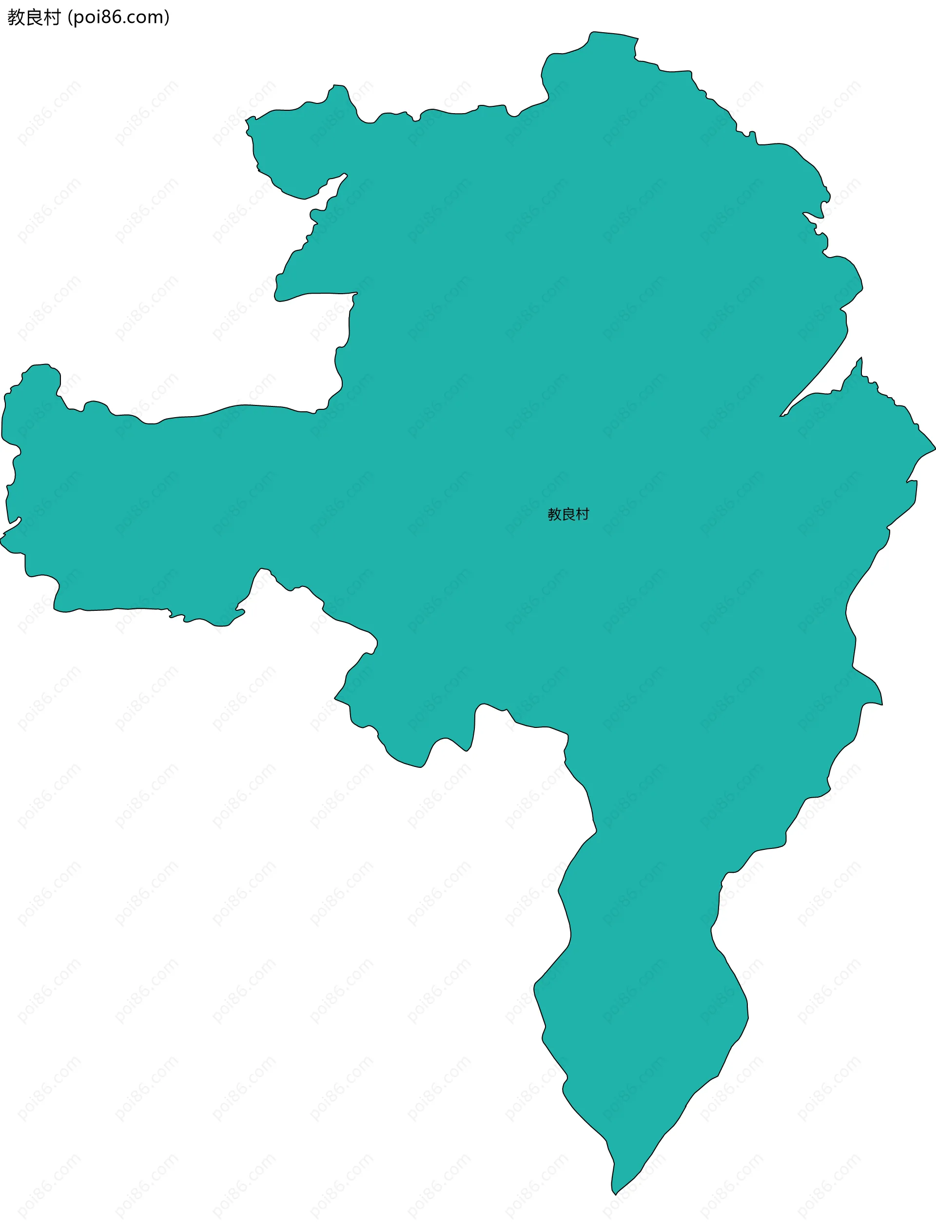 教良村边界地图