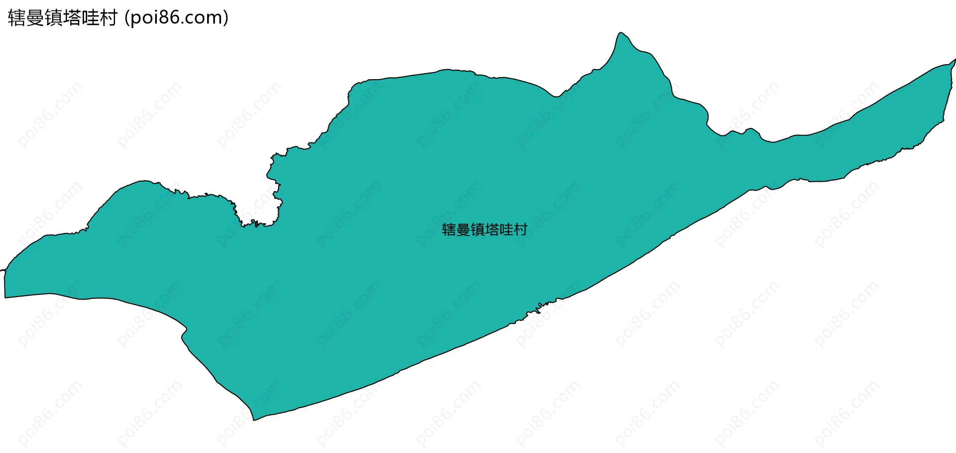 辖曼镇塔哇村边界地图