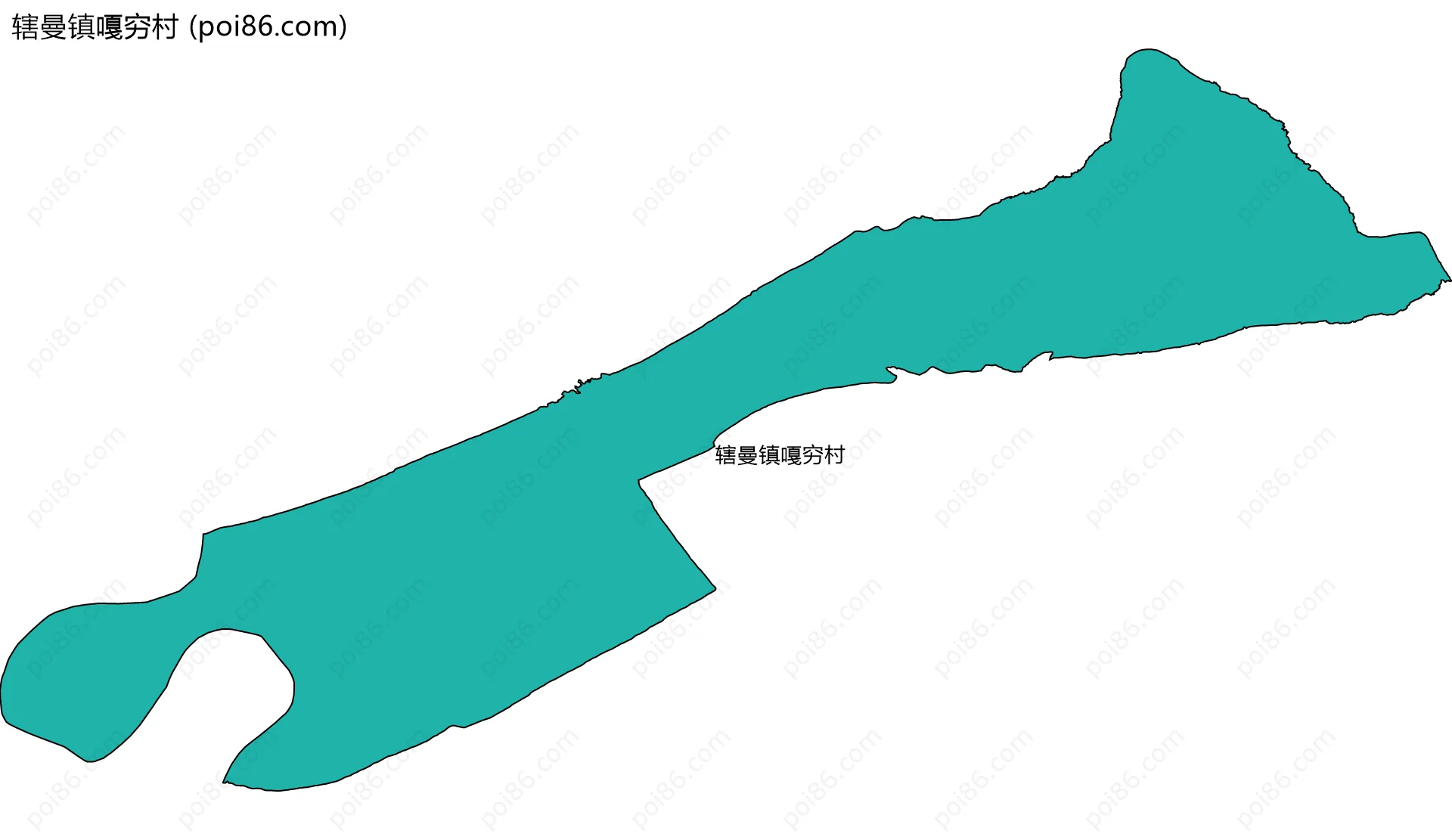 辖曼镇嘎穷村边界地图