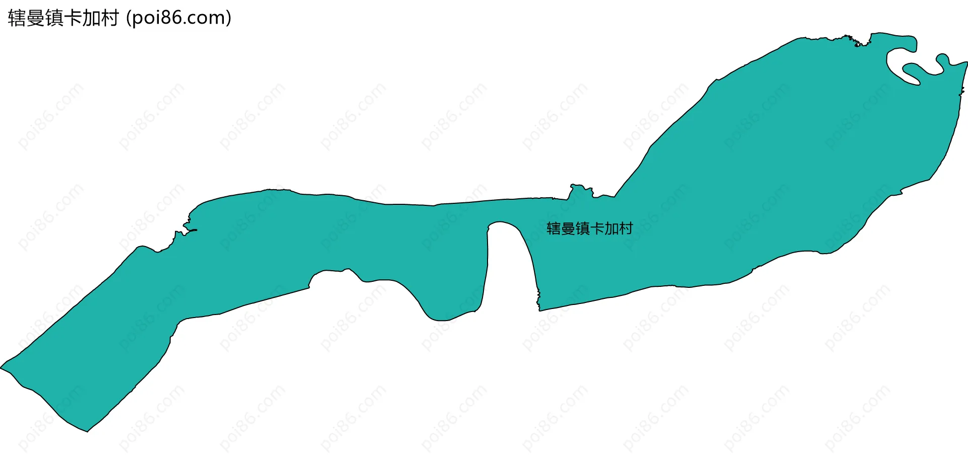 辖曼镇卡加村边界地图