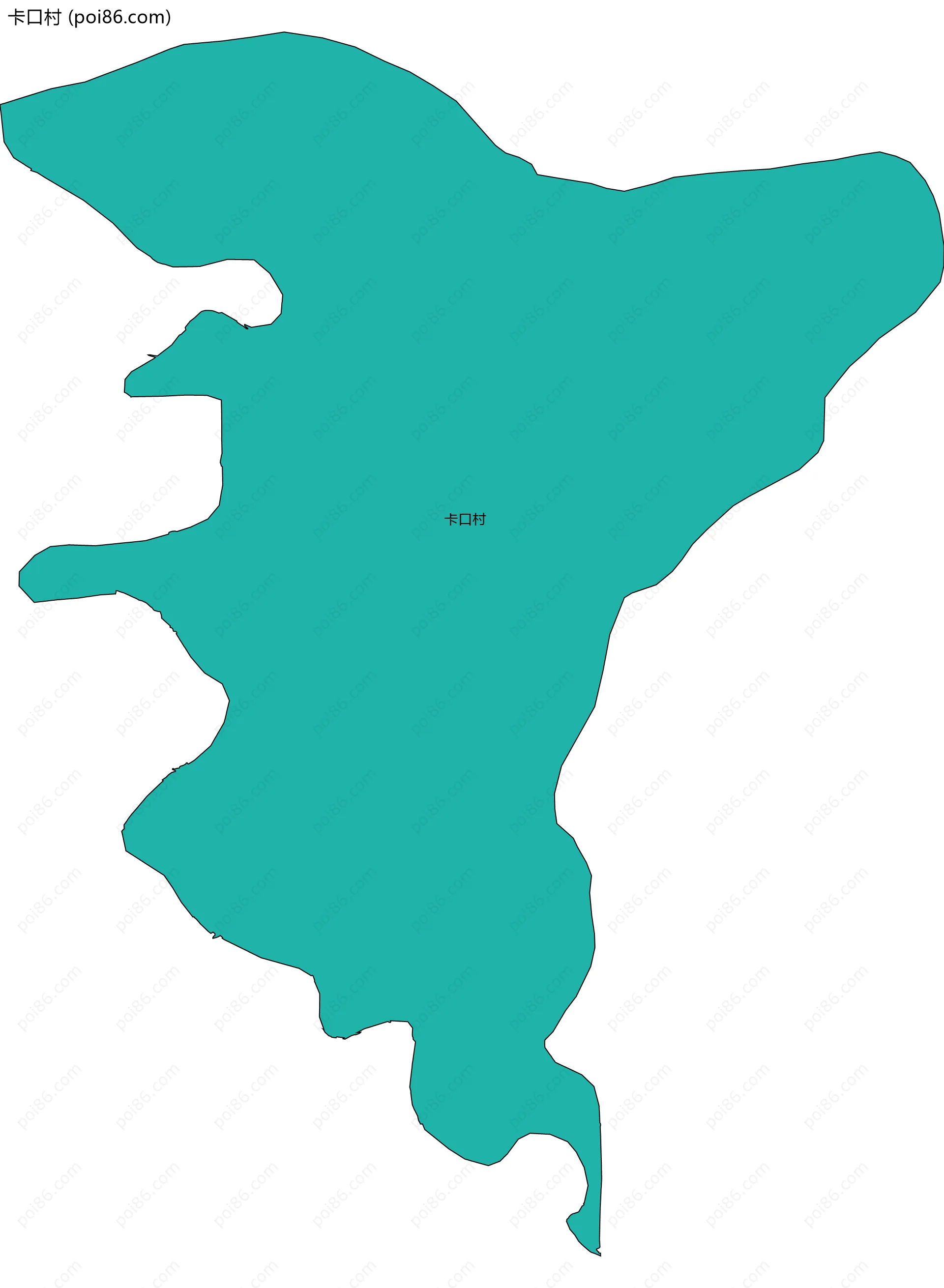 卡口村边界地图