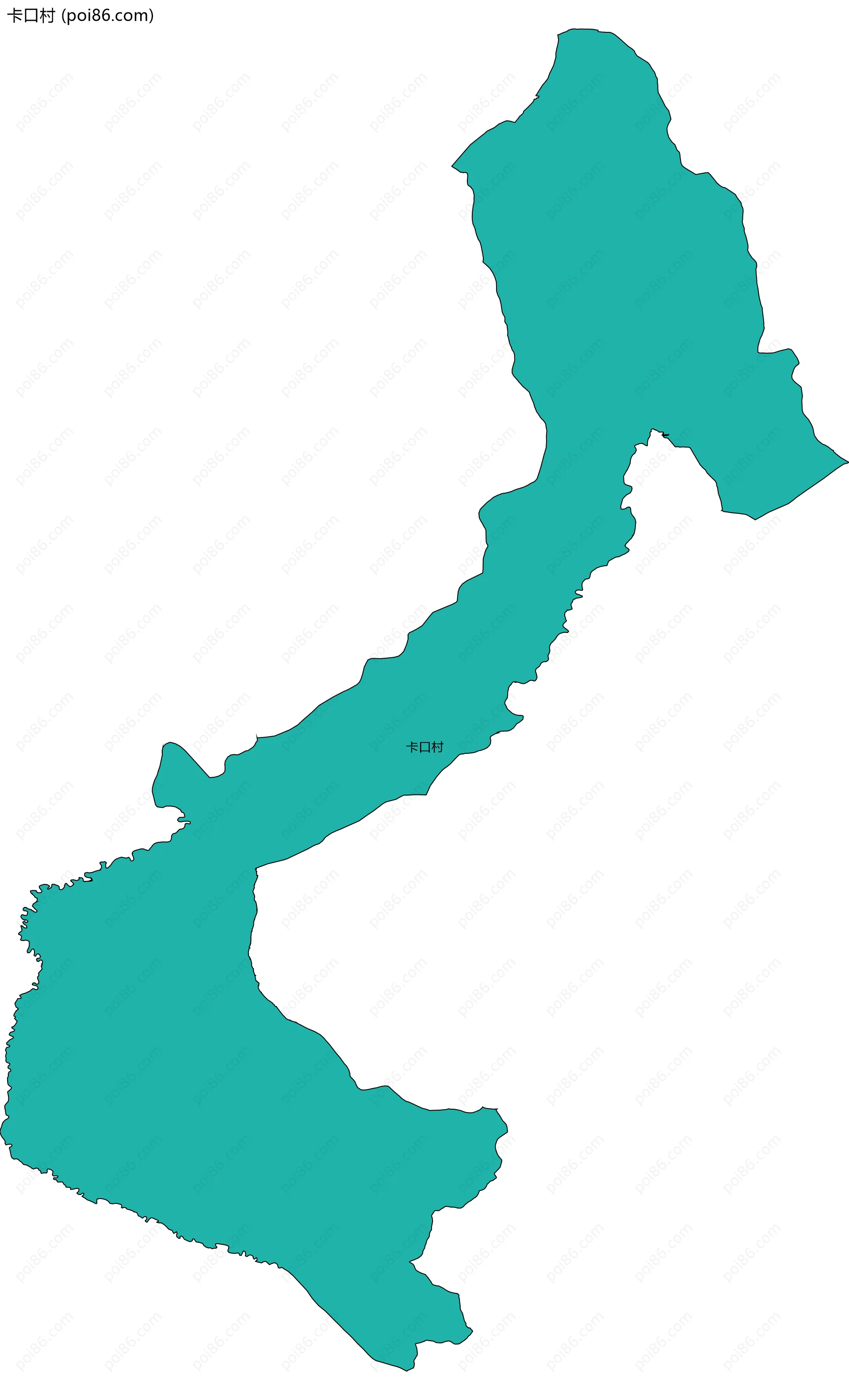 卡口村边界地图