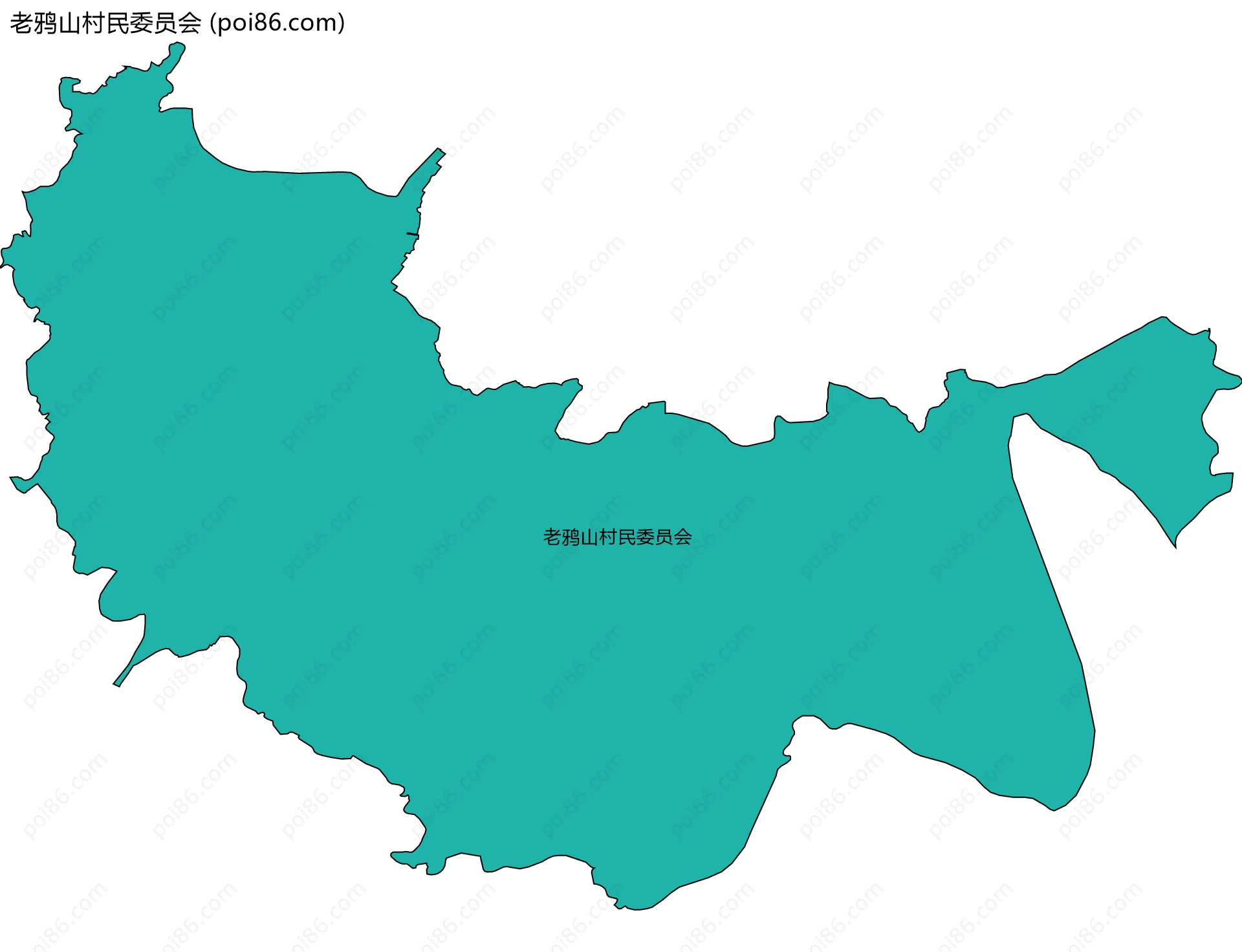 老鸦山村民委员会边界地图