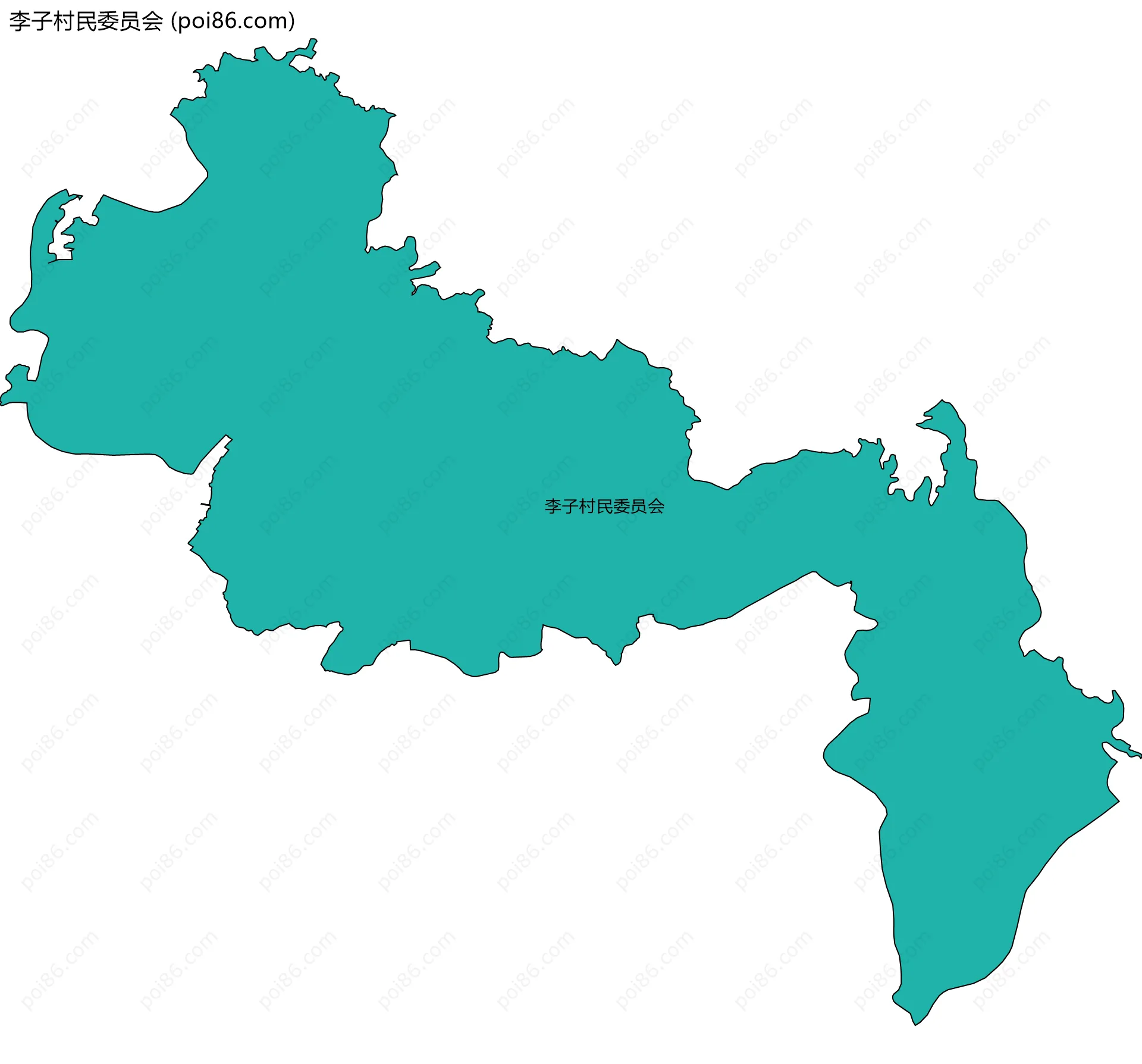 李子村民委员会边界地图