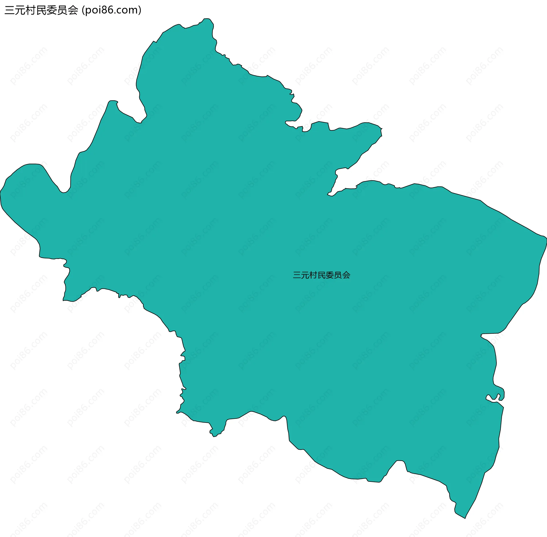 三元村民委员会边界地图