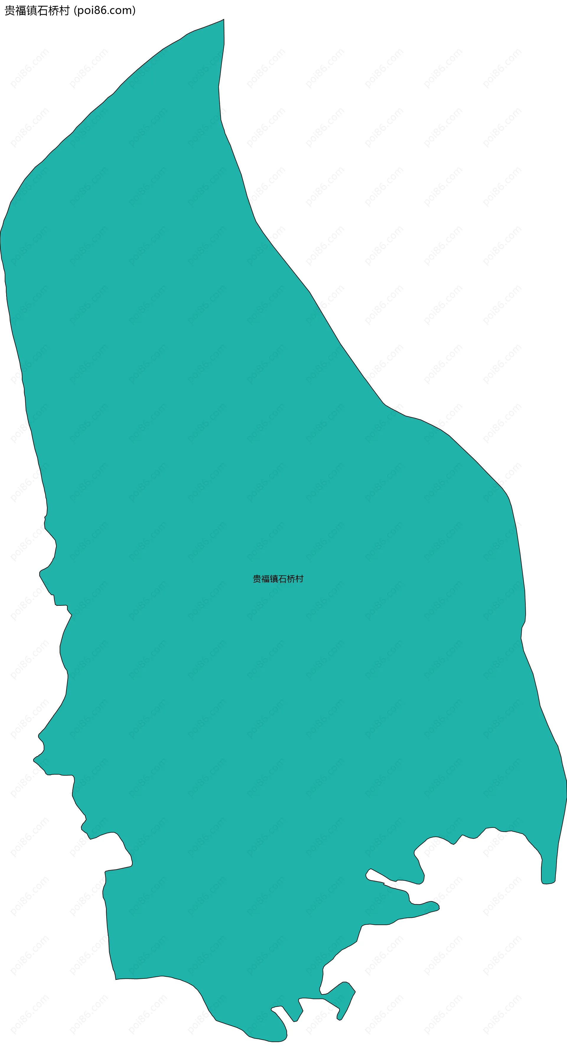 贵福镇石桥村边界地图