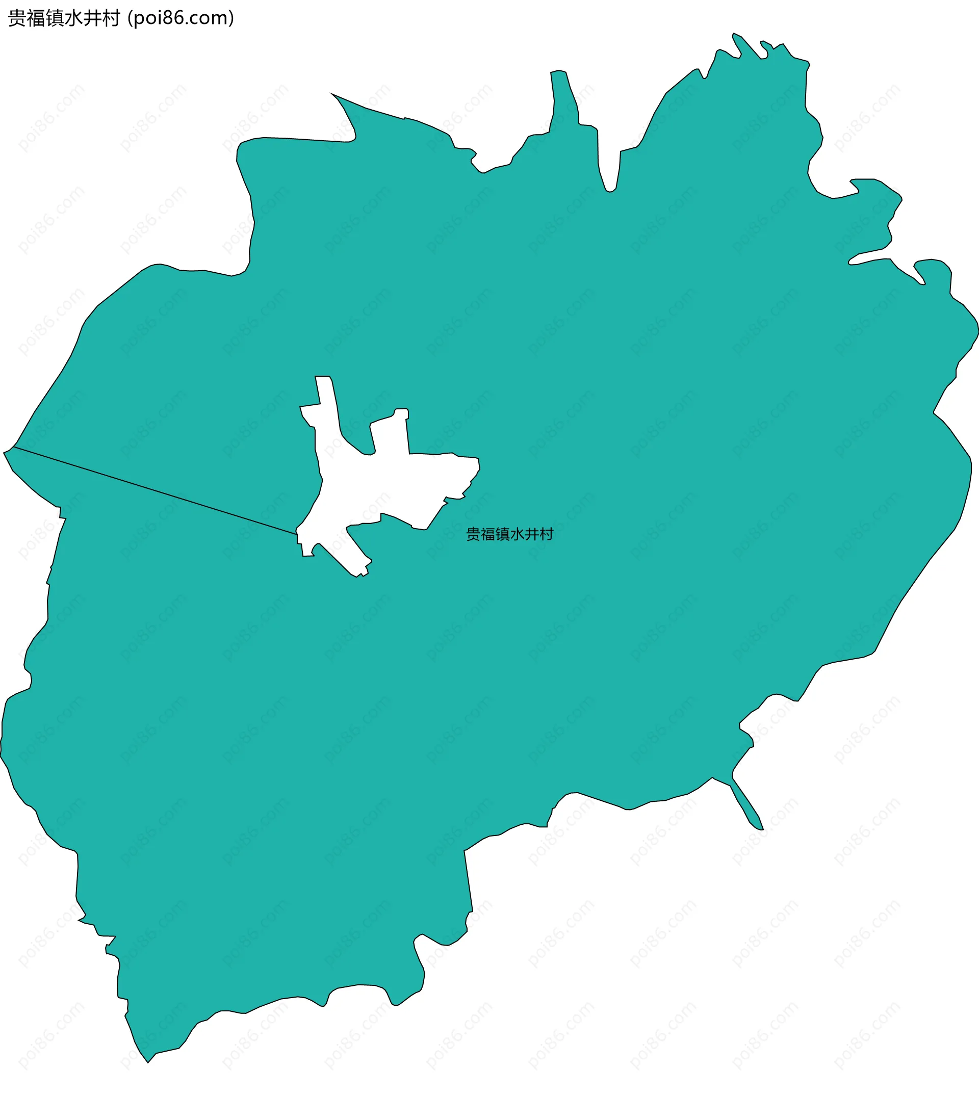 贵福镇水井村边界地图