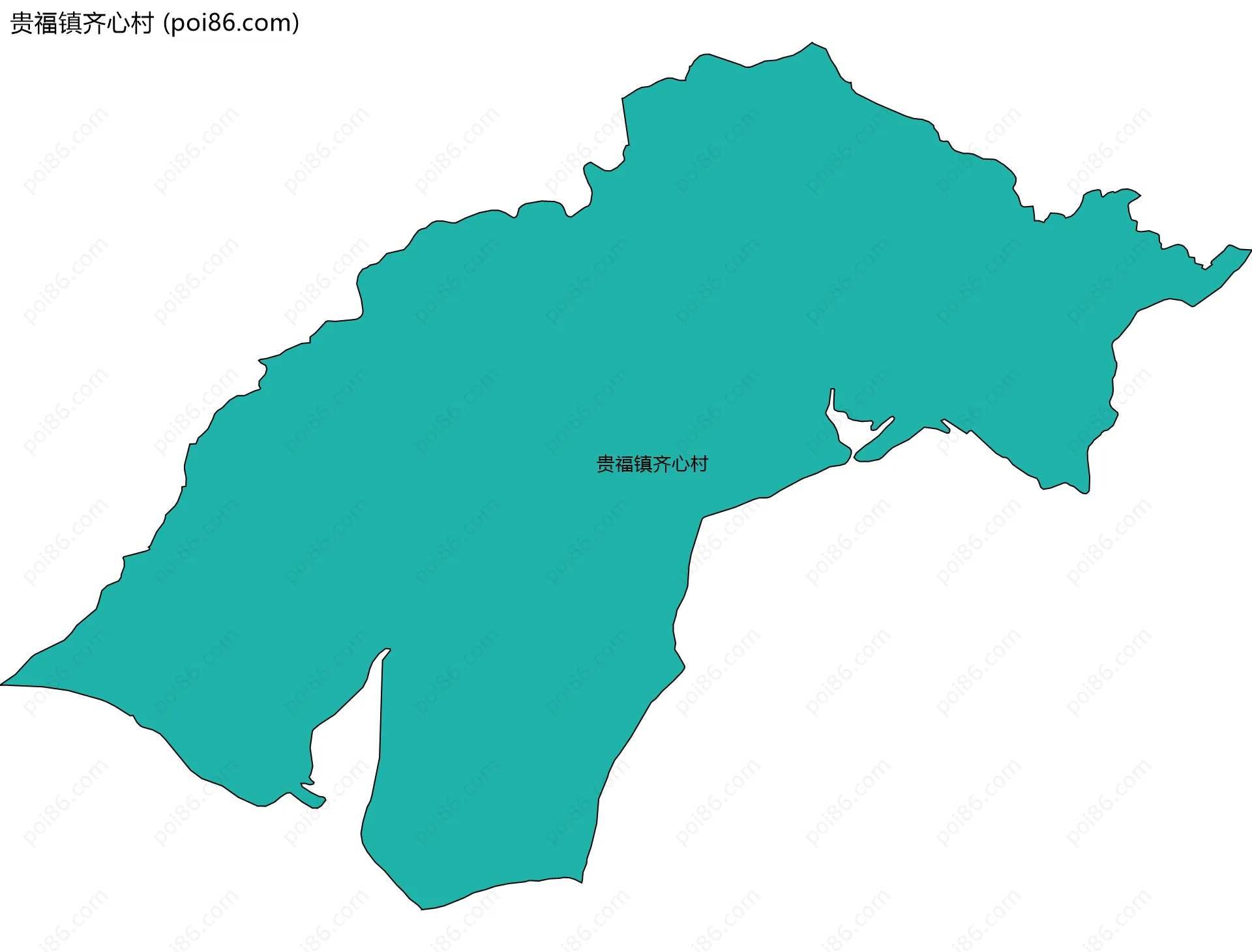 贵福镇齐心村边界地图