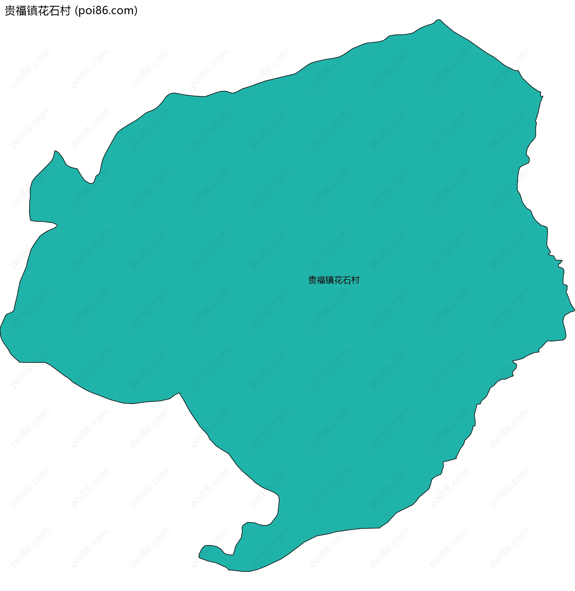 贵福镇花石村边界地图