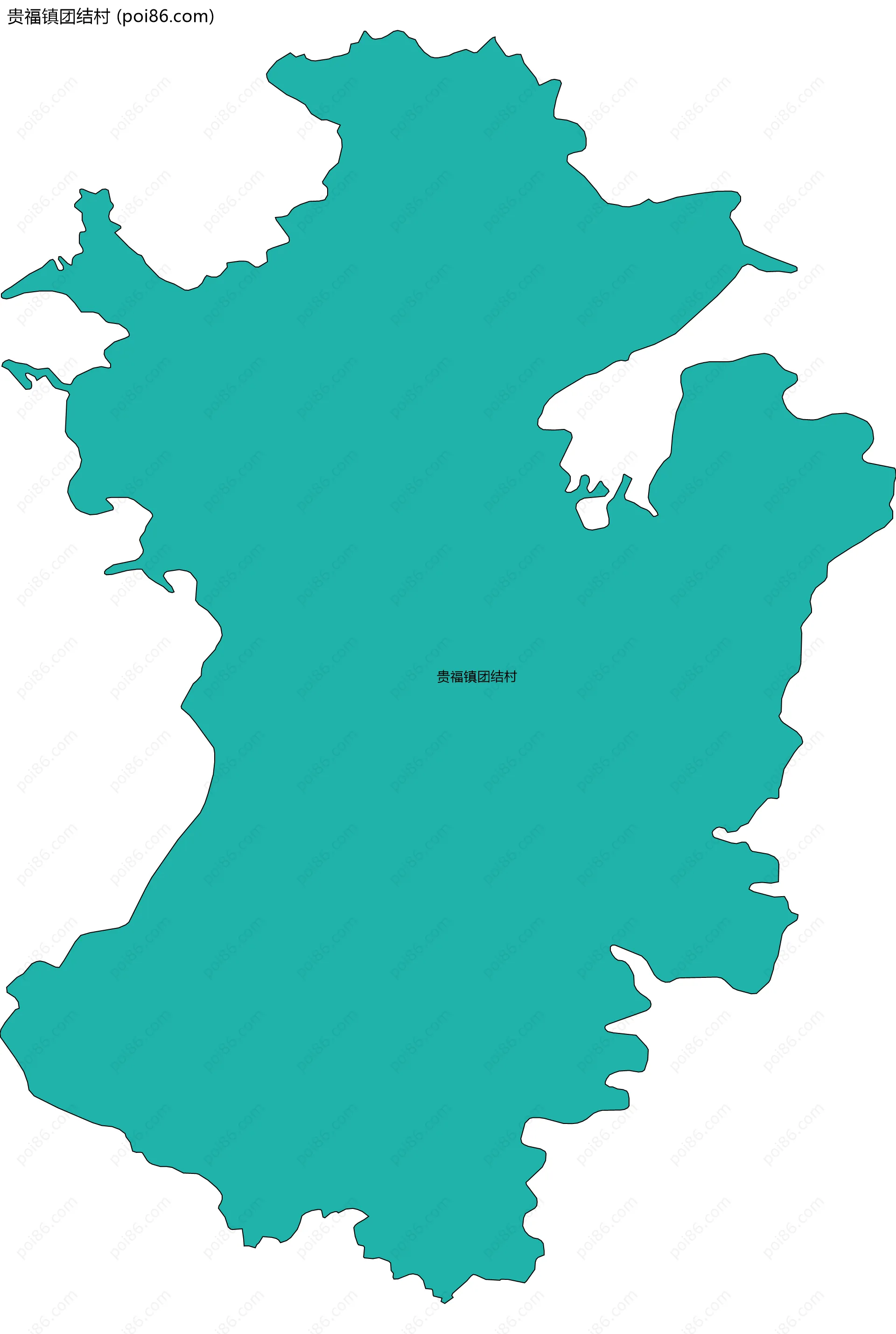 贵福镇团结村边界地图