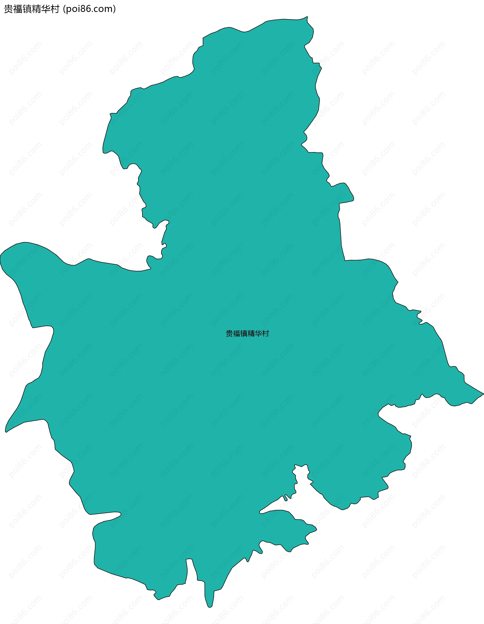 贵福镇精华村边界地图