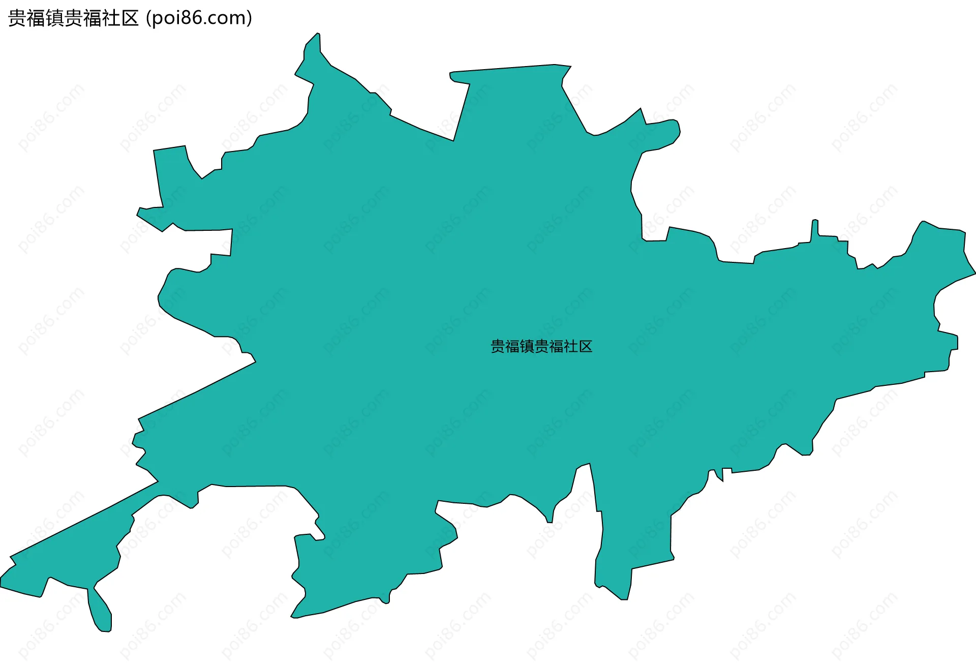 贵福镇贵福社区边界地图