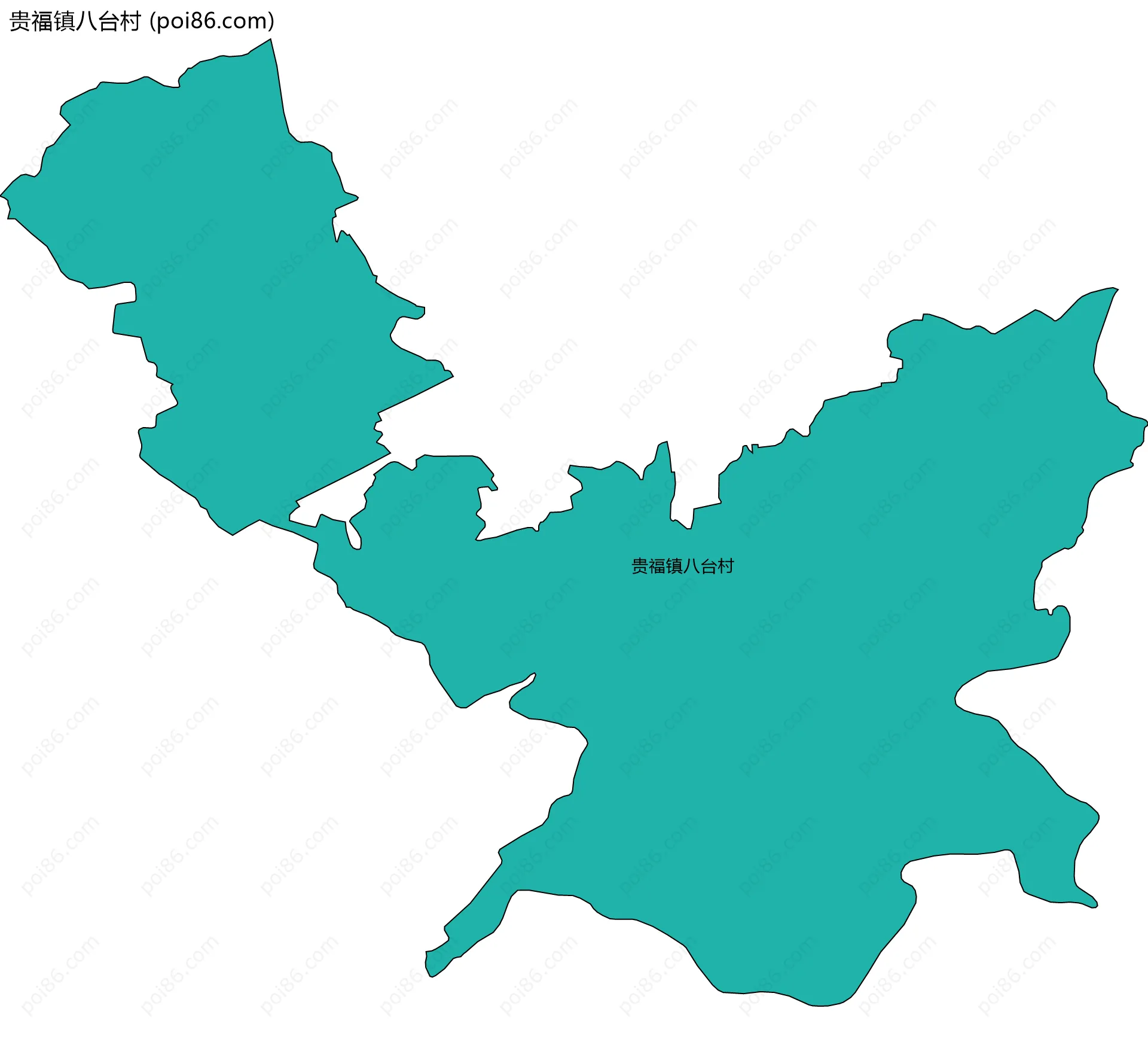 贵福镇八台村边界地图