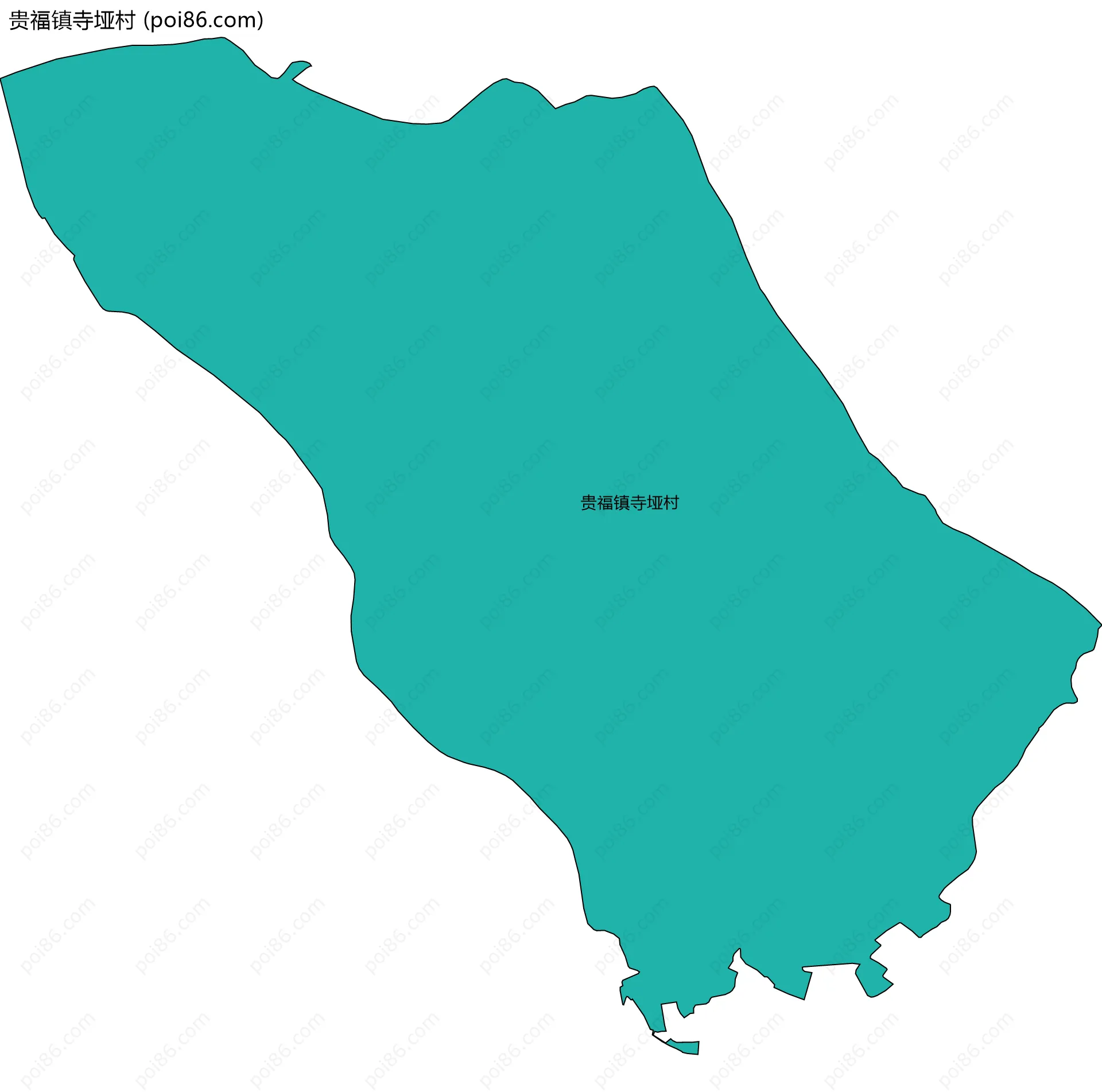 贵福镇寺垭村边界地图