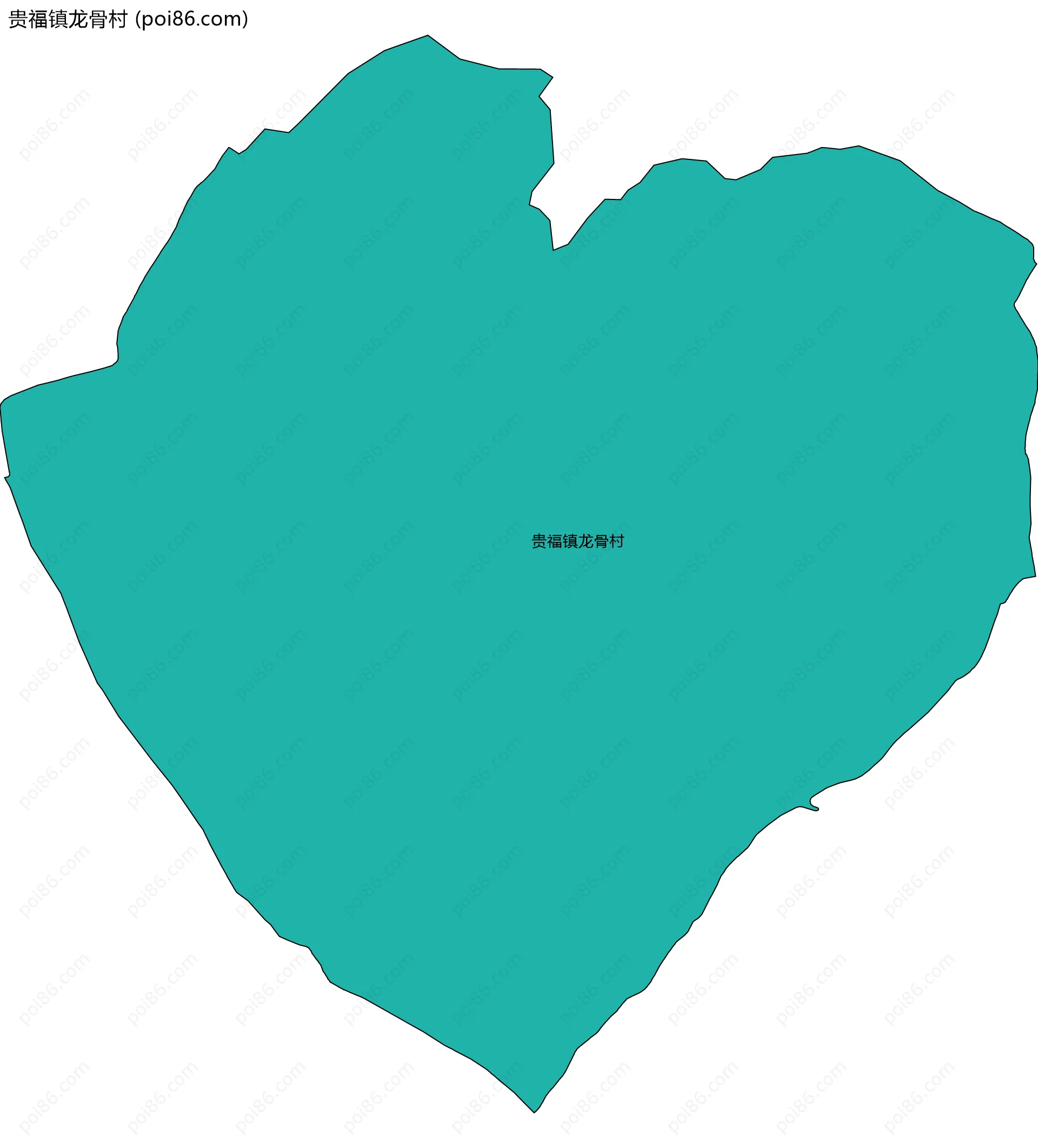 贵福镇龙骨村边界地图