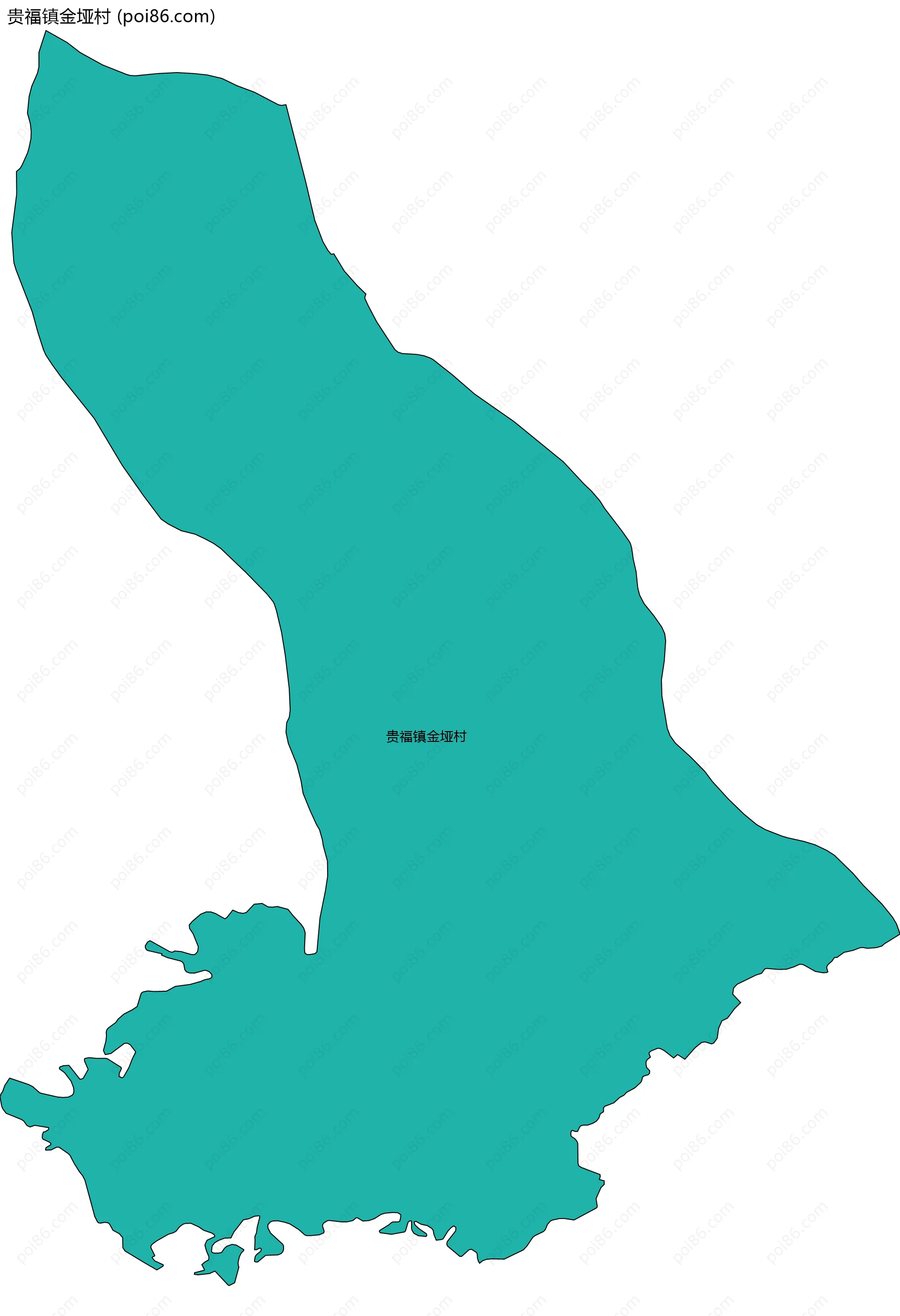 贵福镇金垭村边界地图