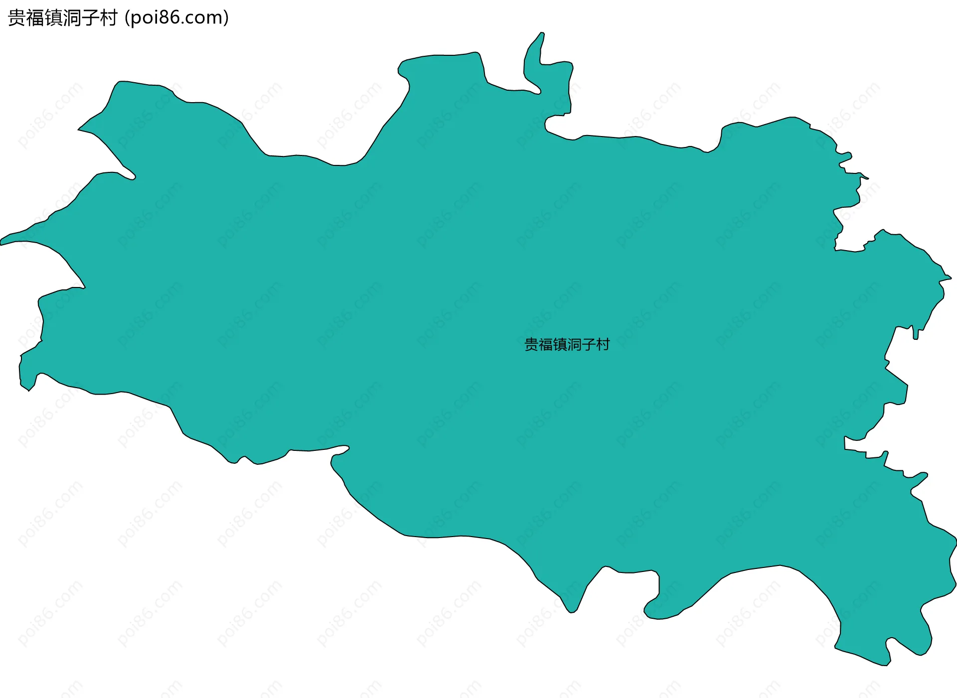贵福镇洞子村边界地图
