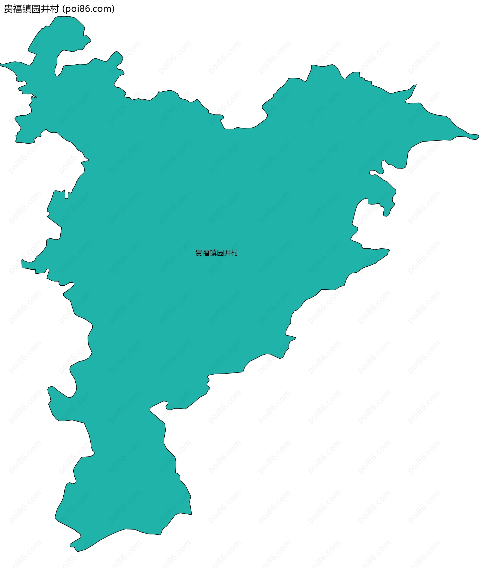 贵福镇园井村边界地图