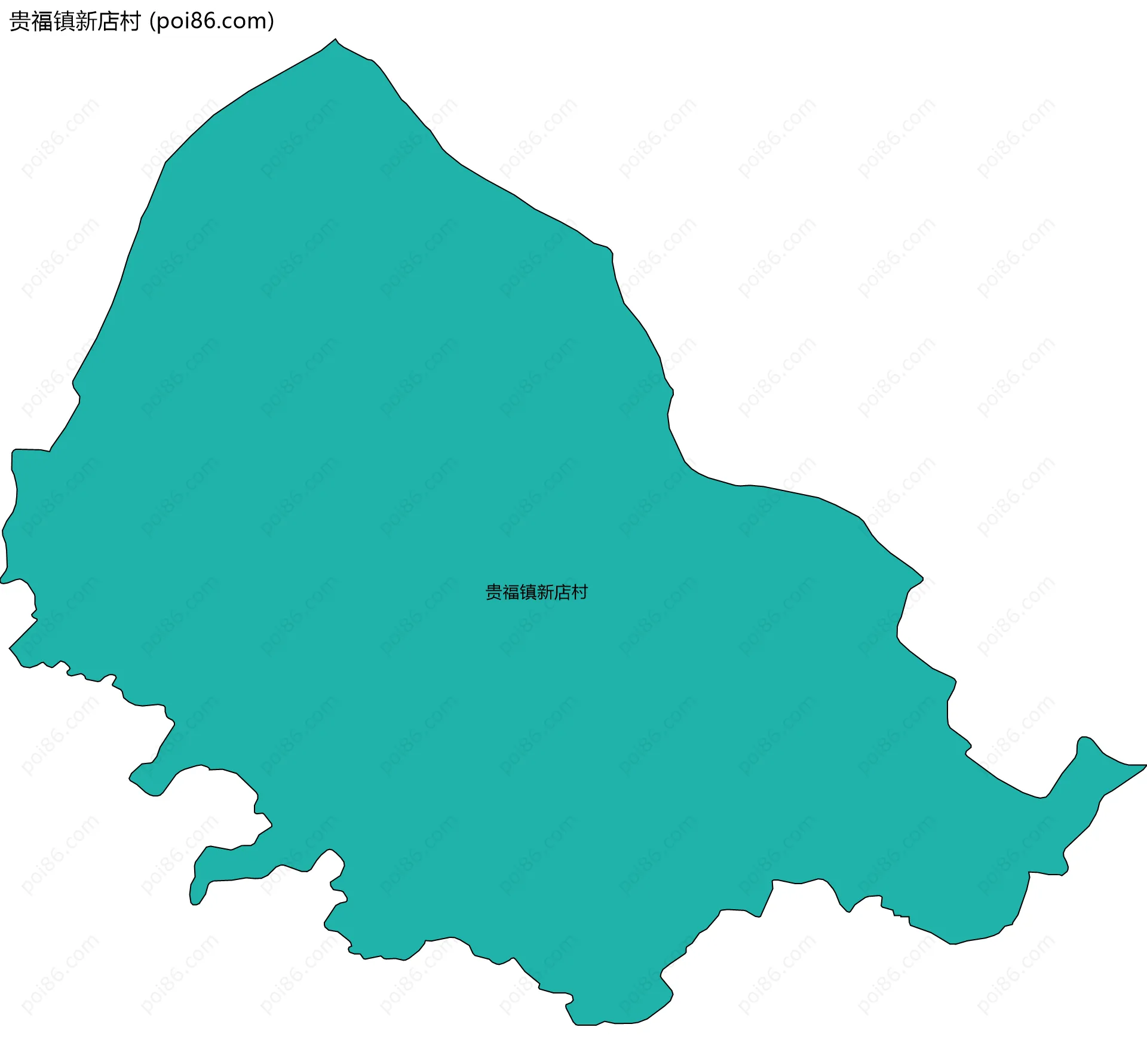 贵福镇新店村边界地图