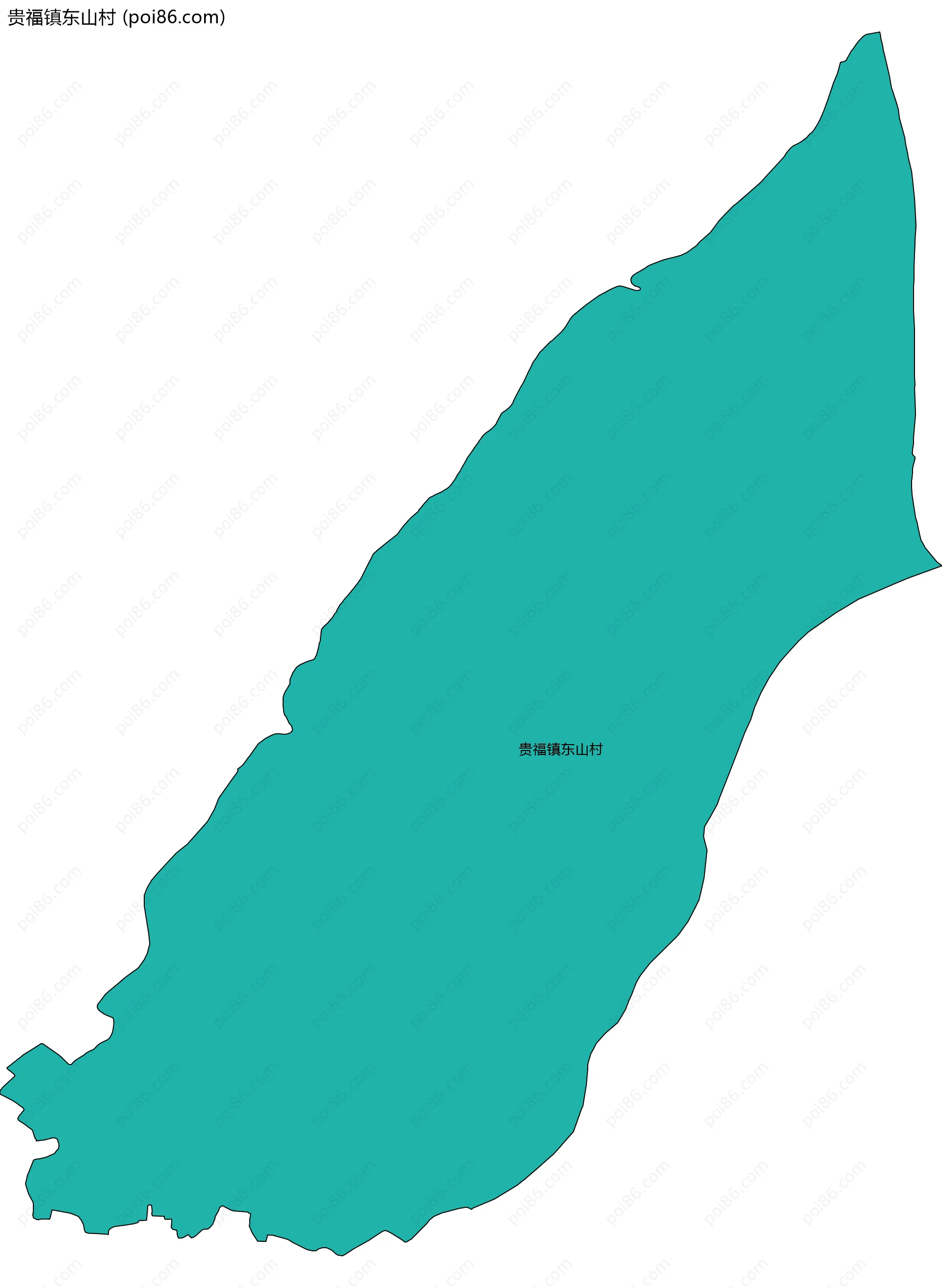 贵福镇东山村边界地图