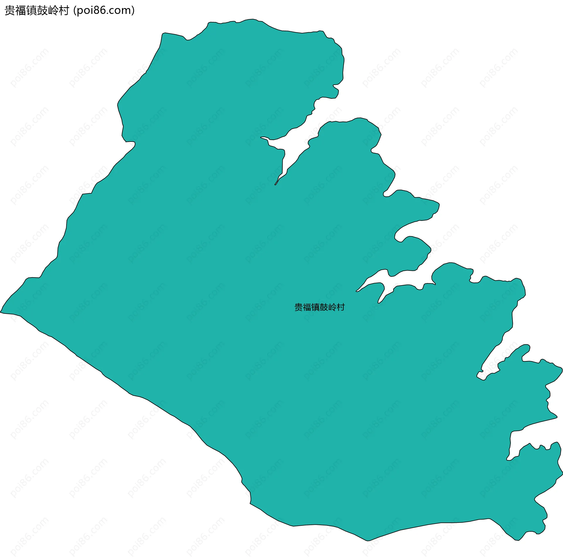 贵福镇鼓岭村边界地图