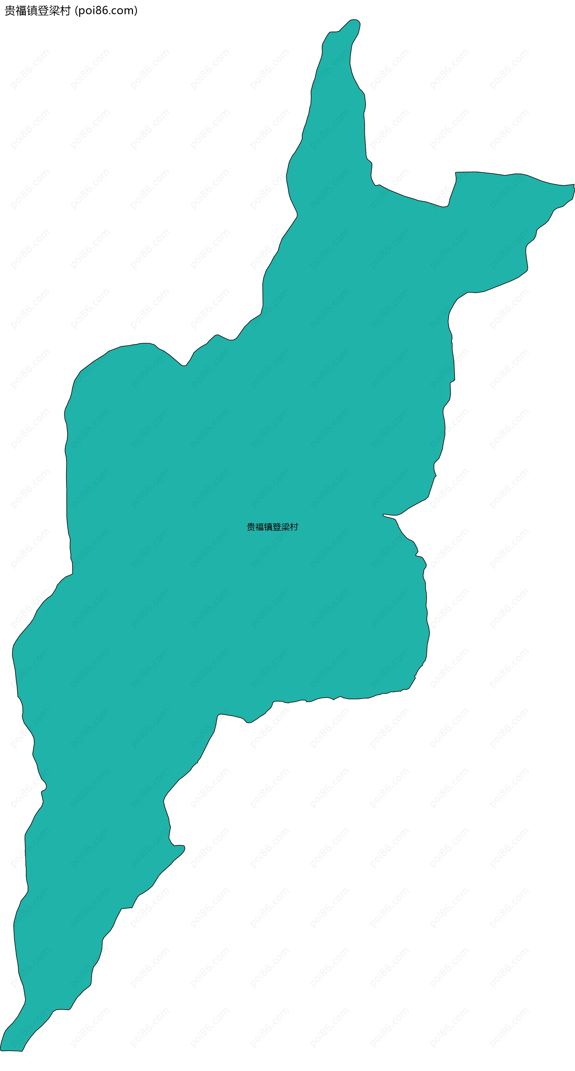 贵福镇登梁村边界地图