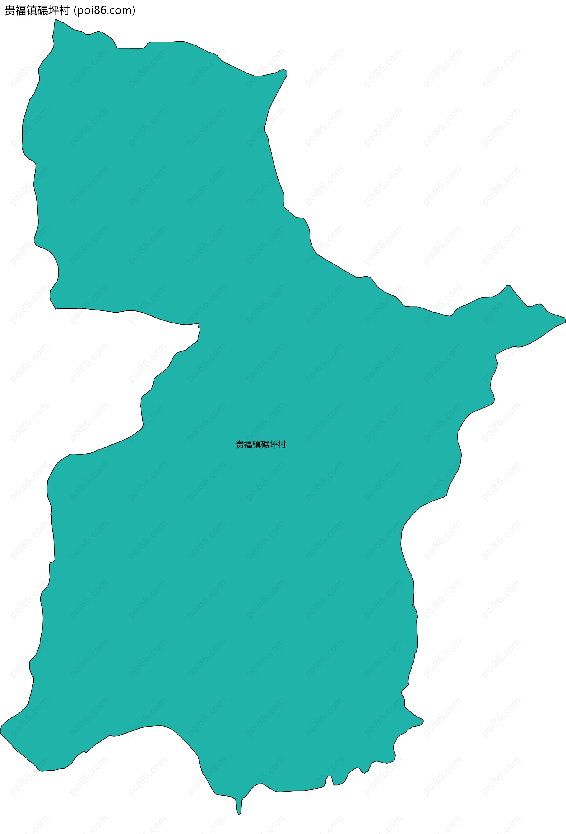 贵福镇碾坪村边界地图