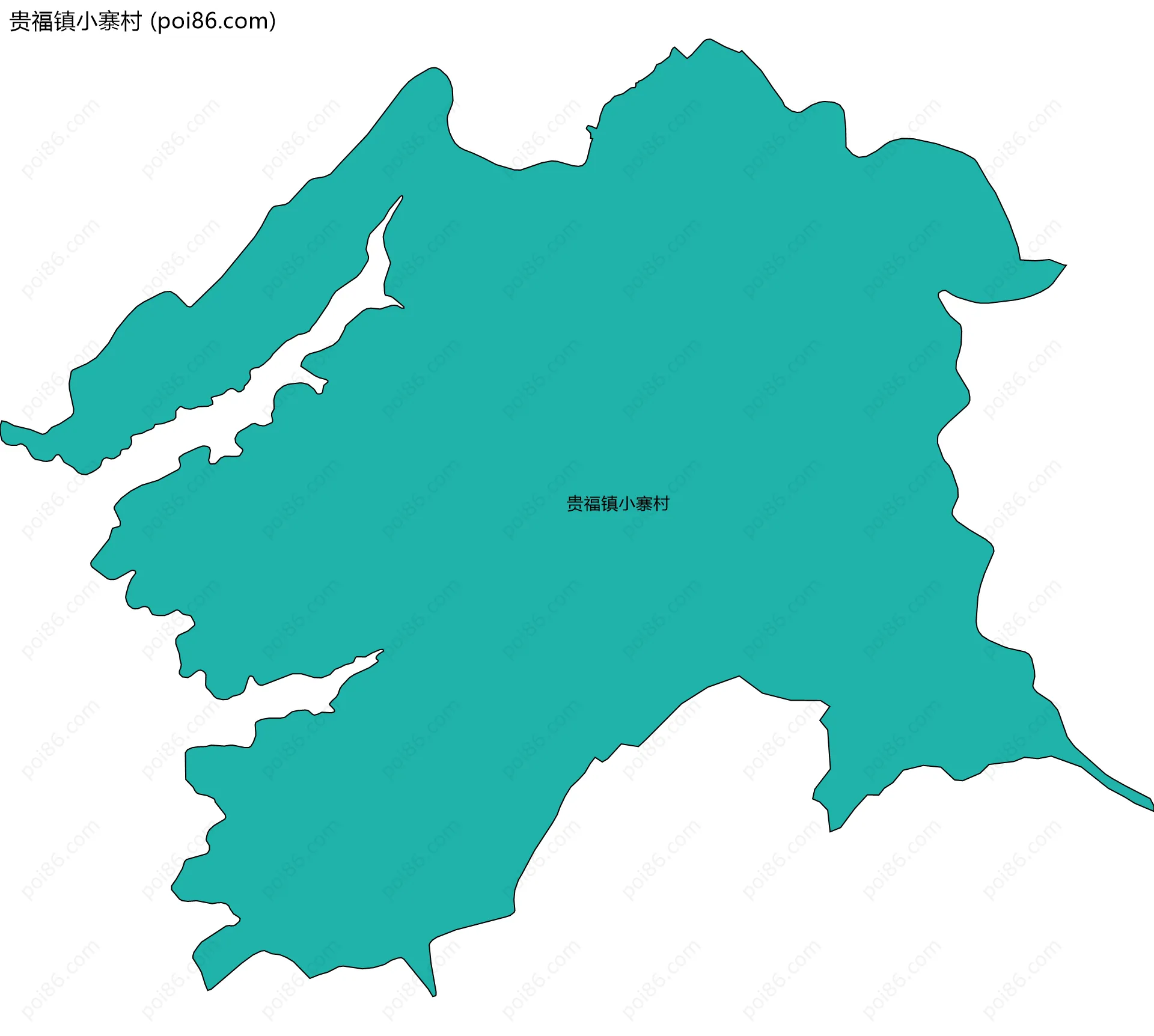 贵福镇小寨村边界地图