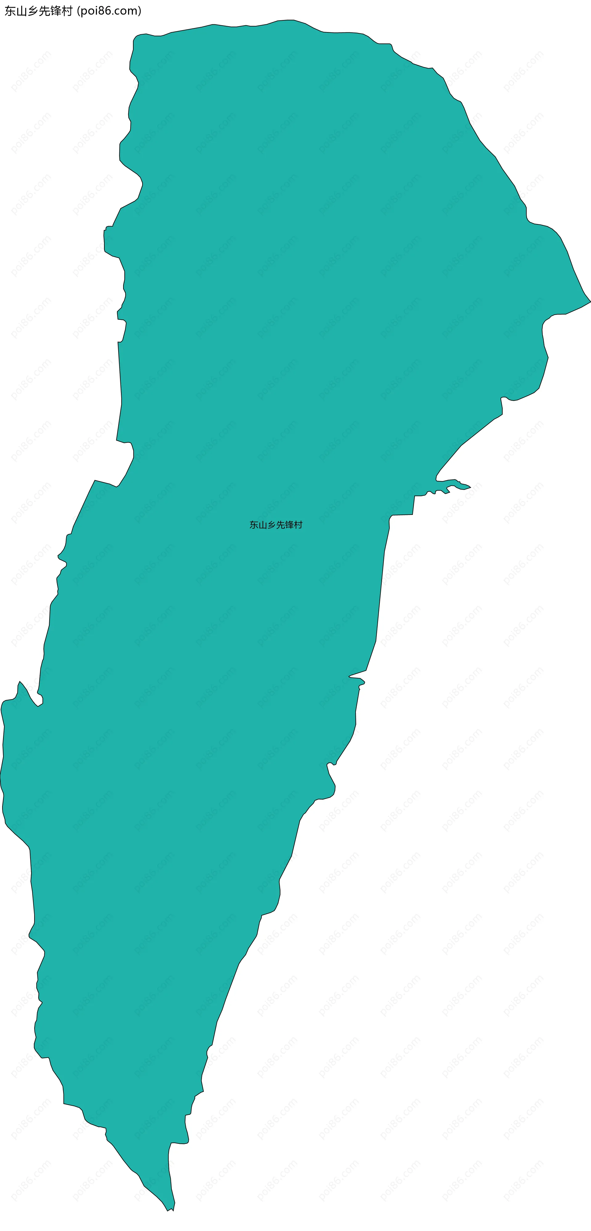 东山乡先锋村边界地图