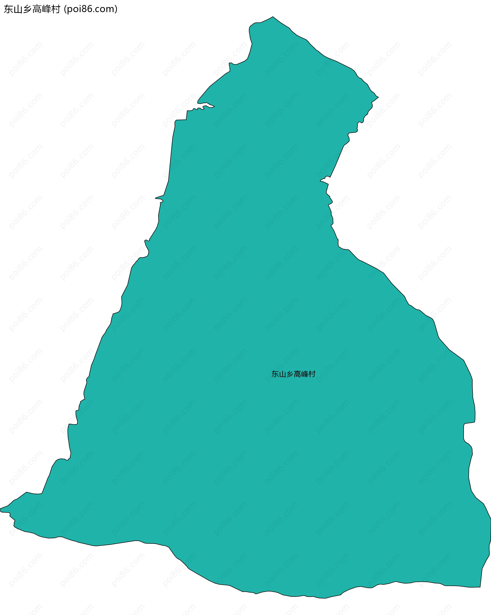 东山乡高峰村边界地图