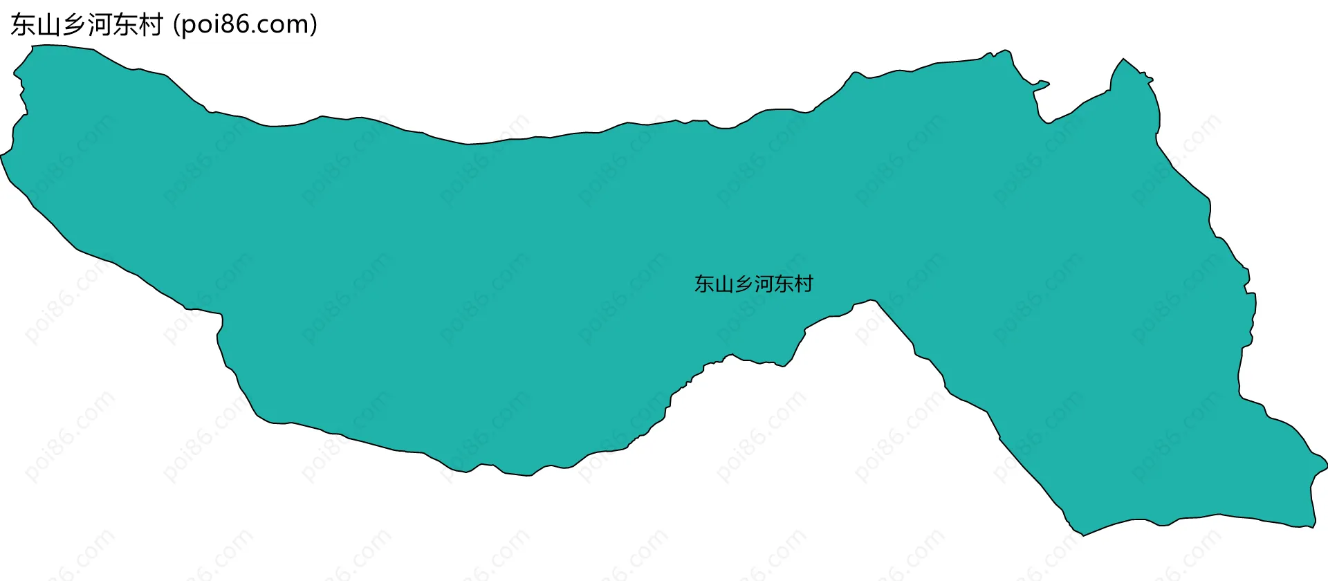 东山乡河东村边界地图
