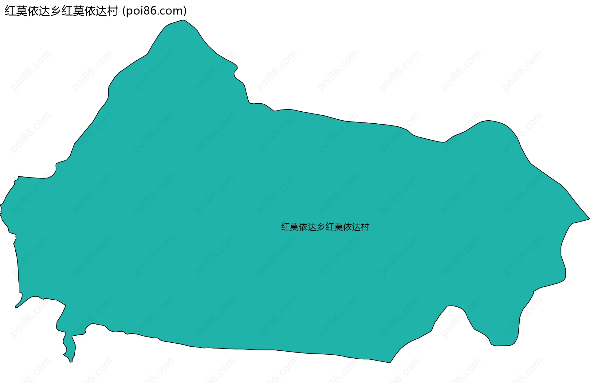红莫依达乡红莫依达村边界地图